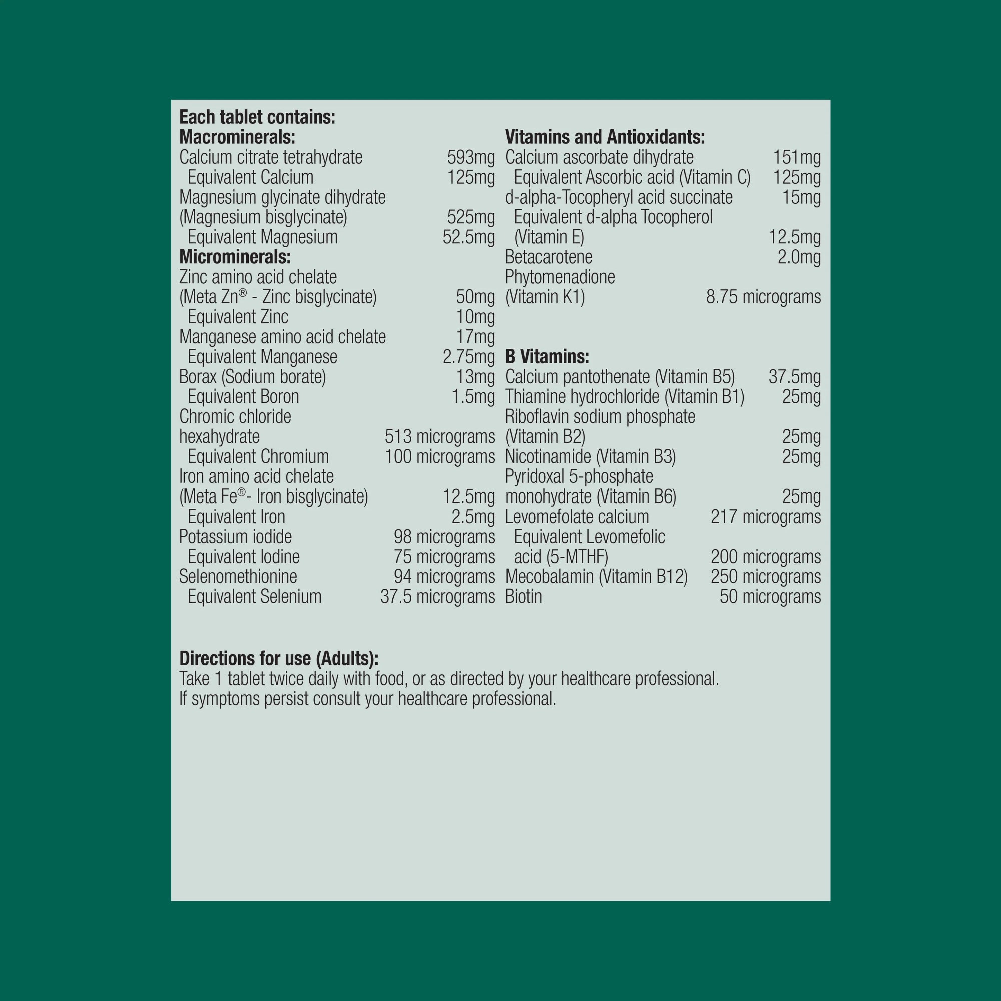 Metagenics High Strength BioEssentials - 120 Tablets