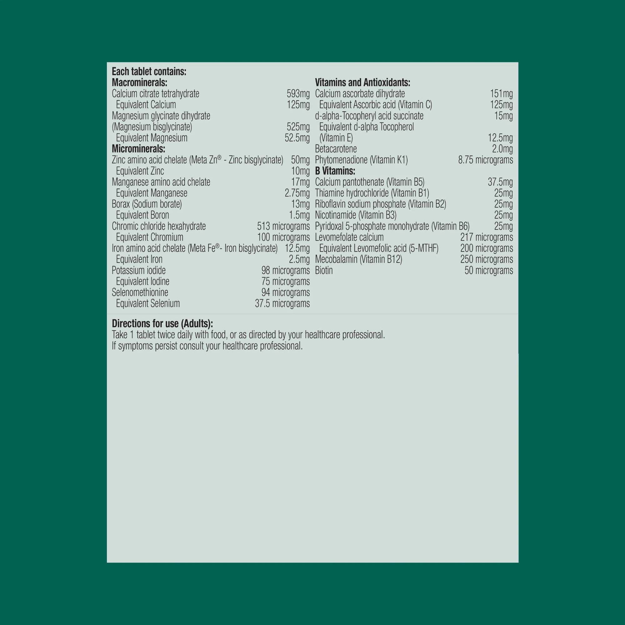 Metagenics High Strength BioEssentials - 60 Tablets