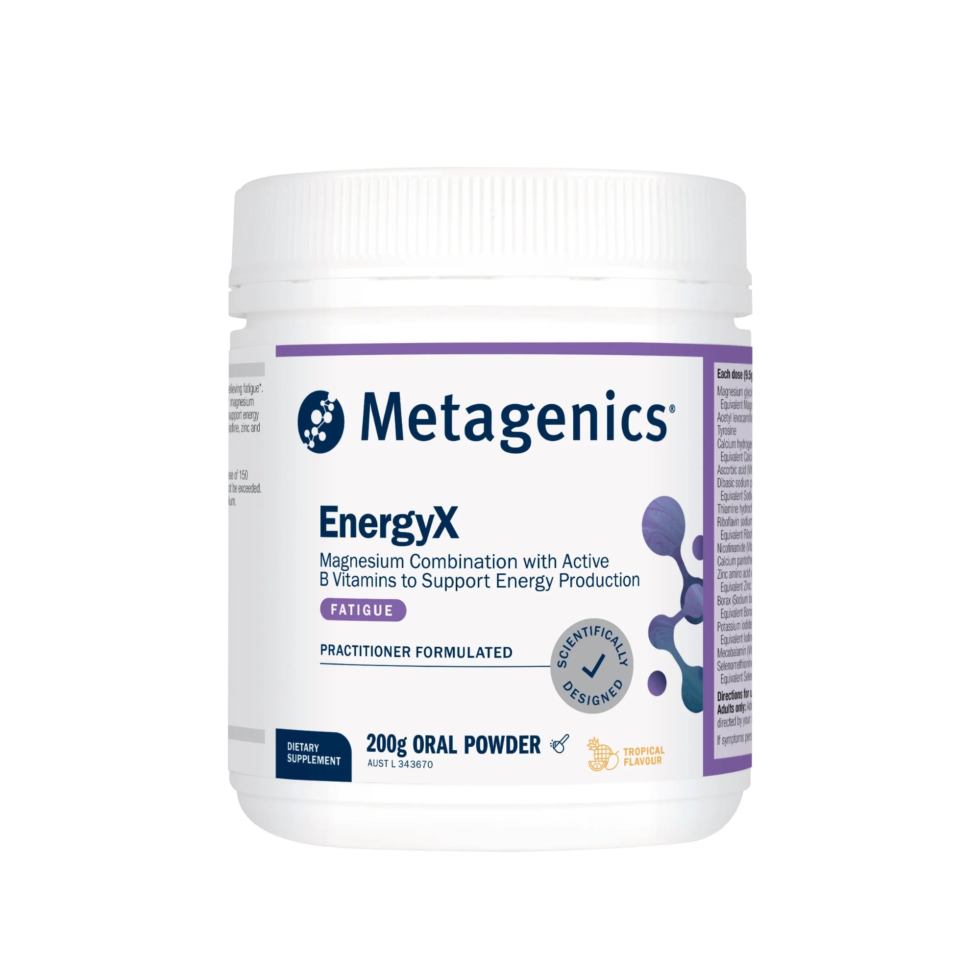 Metagenics Magnesium Powder - 200g, Tropical Flavour