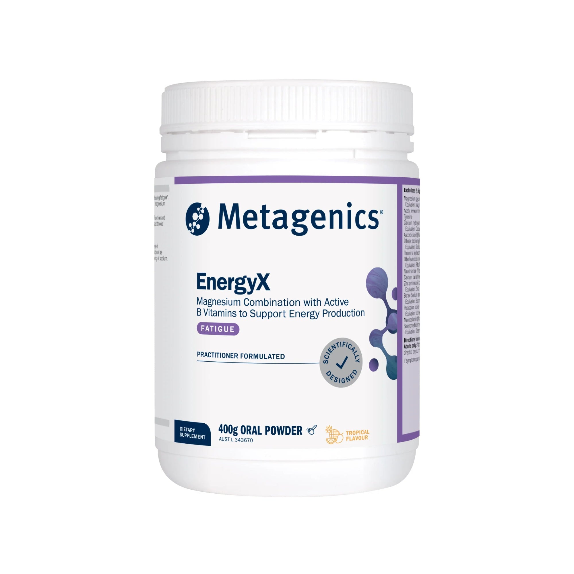 Metagenics Magnesium Powder - 400g, Tropical Flavour
