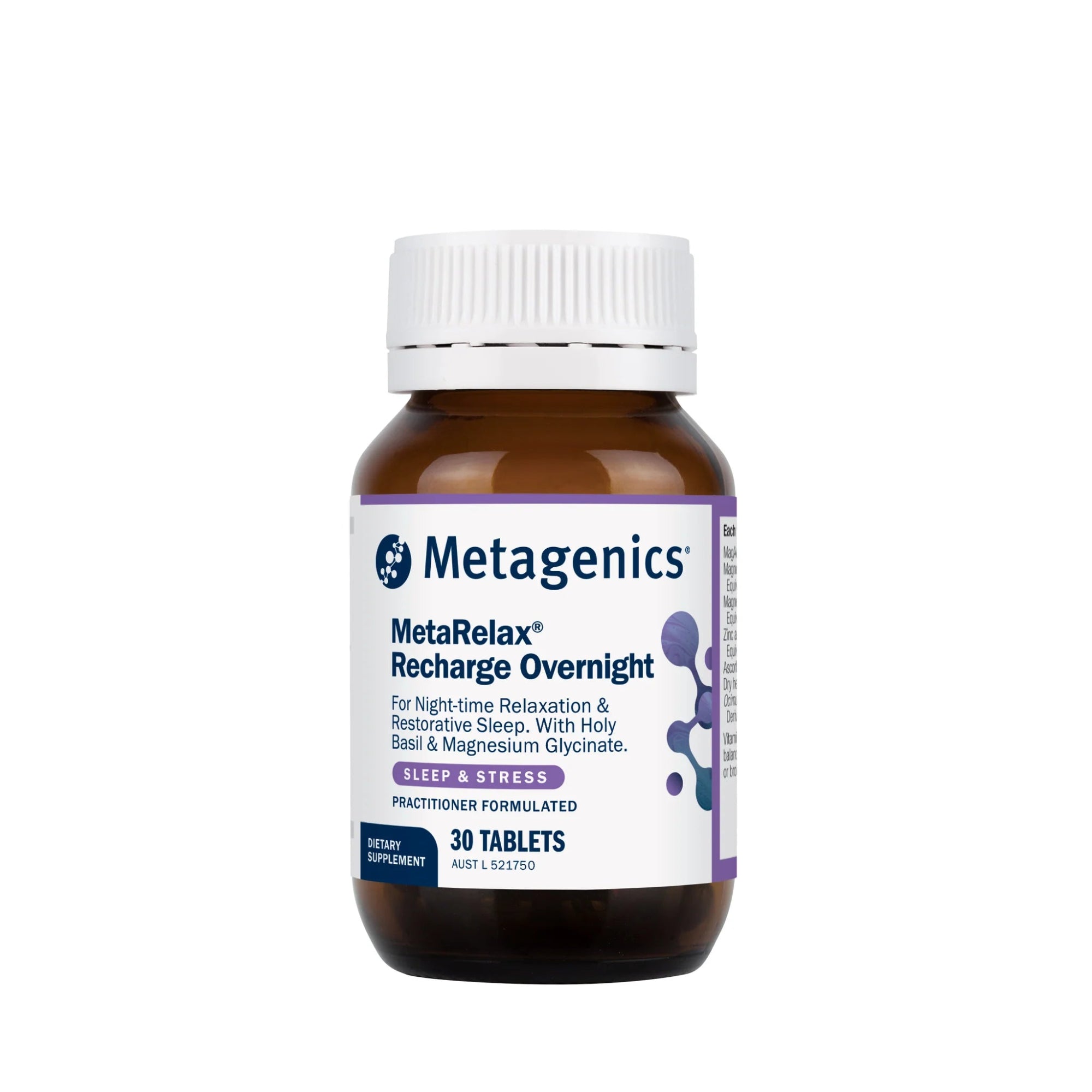 Metagenics MetaRelax Recharge Overnight - 30 Tablets