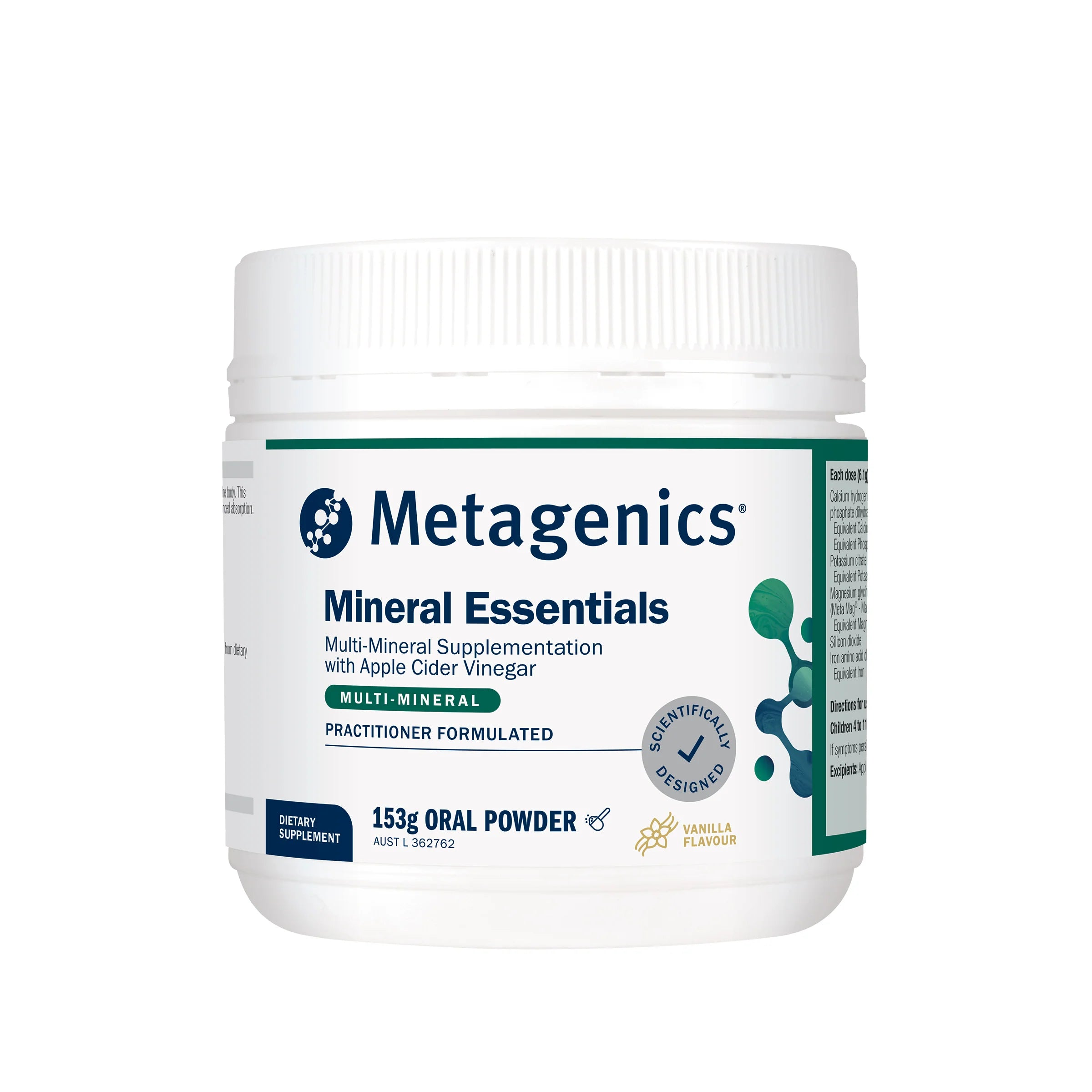 Metagenics Mineral Essentials Powder - 153g, Vanilla Flavour