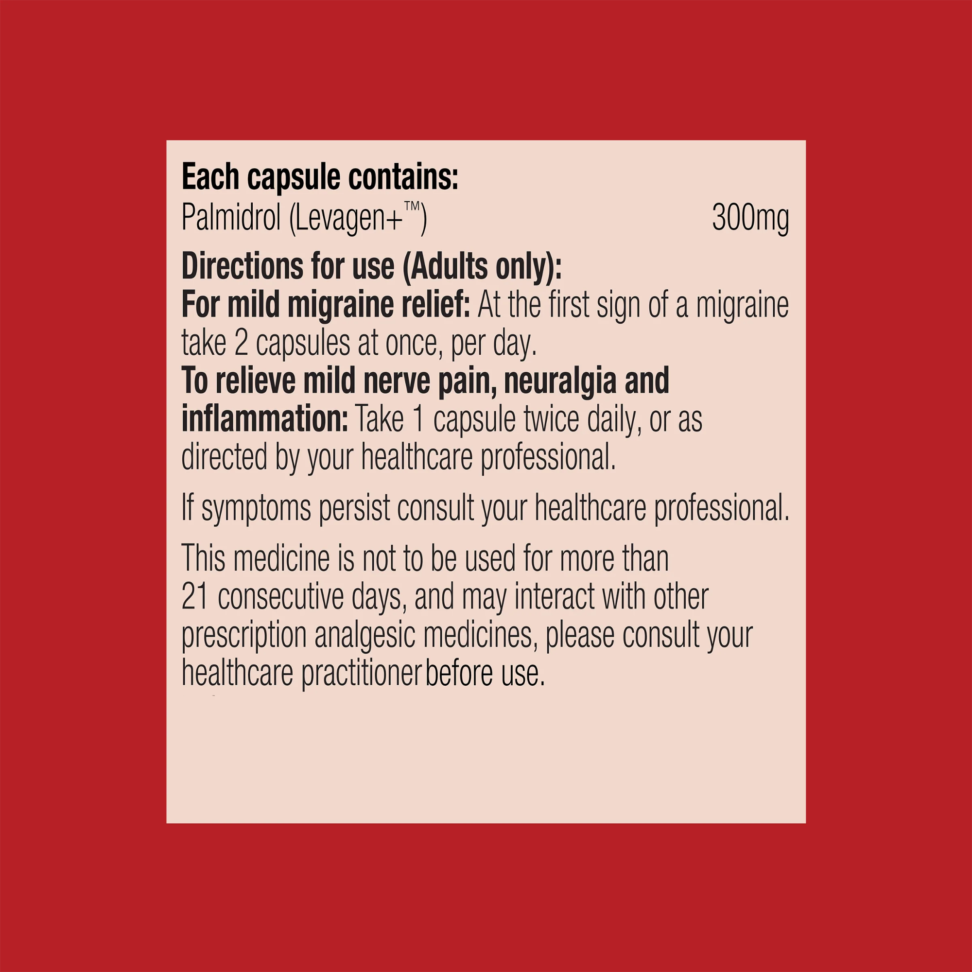 Metagenics PainX Headache & Migraine - 20 Capsules