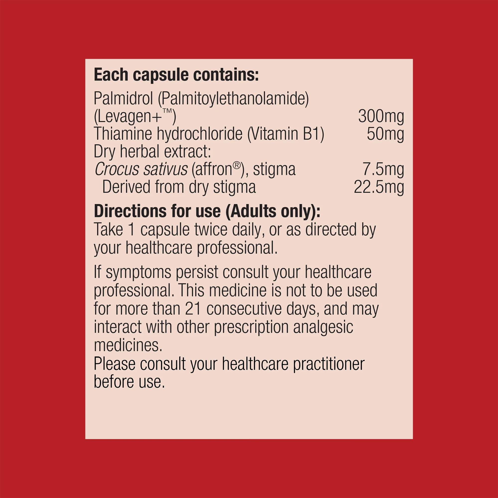 Metagenics PainX PEA Advanced - 42 Capsules