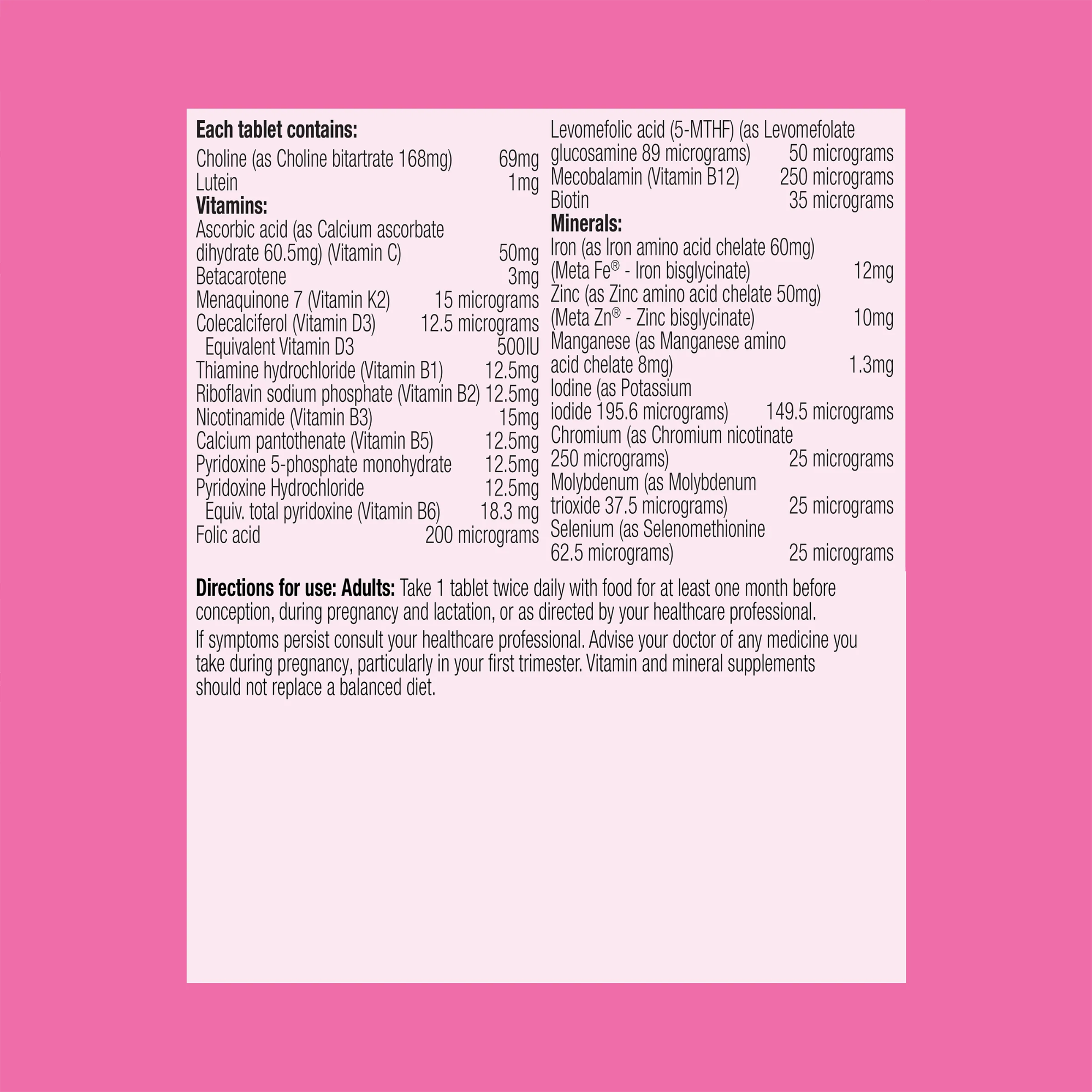 Metagenics Pregnancy Care Advanced Multivitamin - 60 Tablets