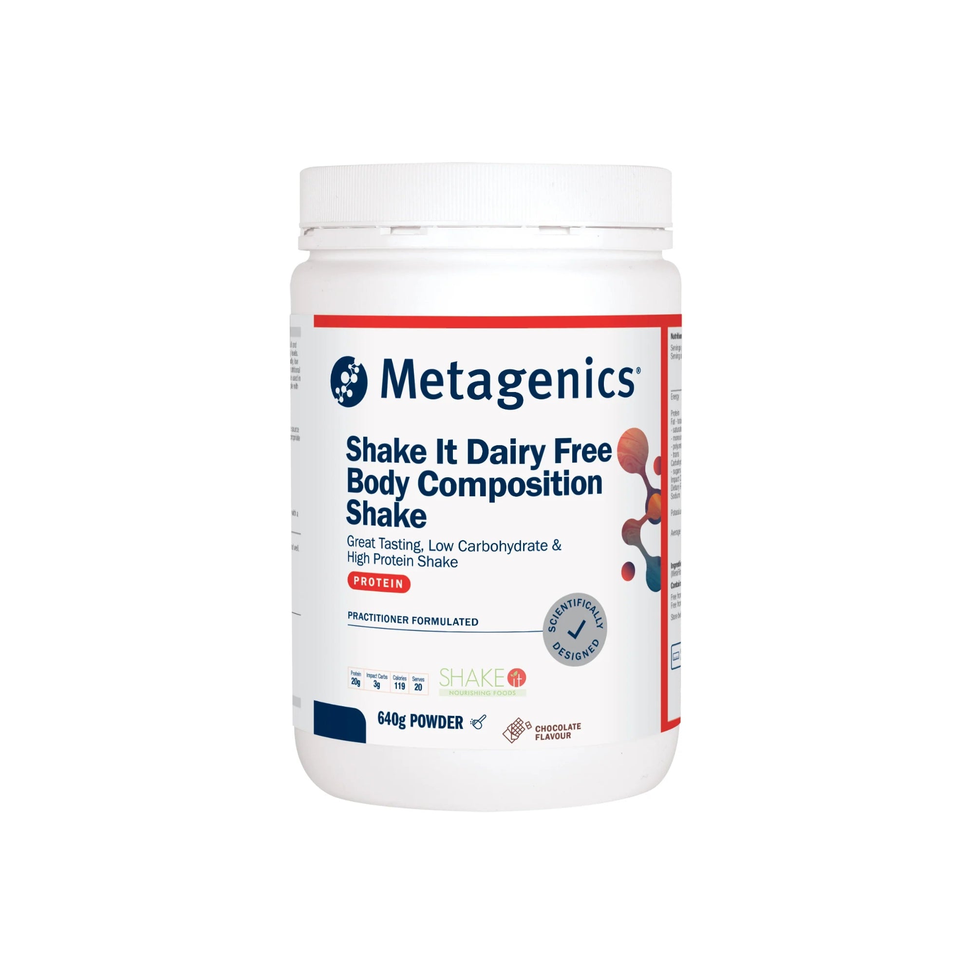 Metagenics Shake It Dairy Free Body Composition Shake - 640g Powder