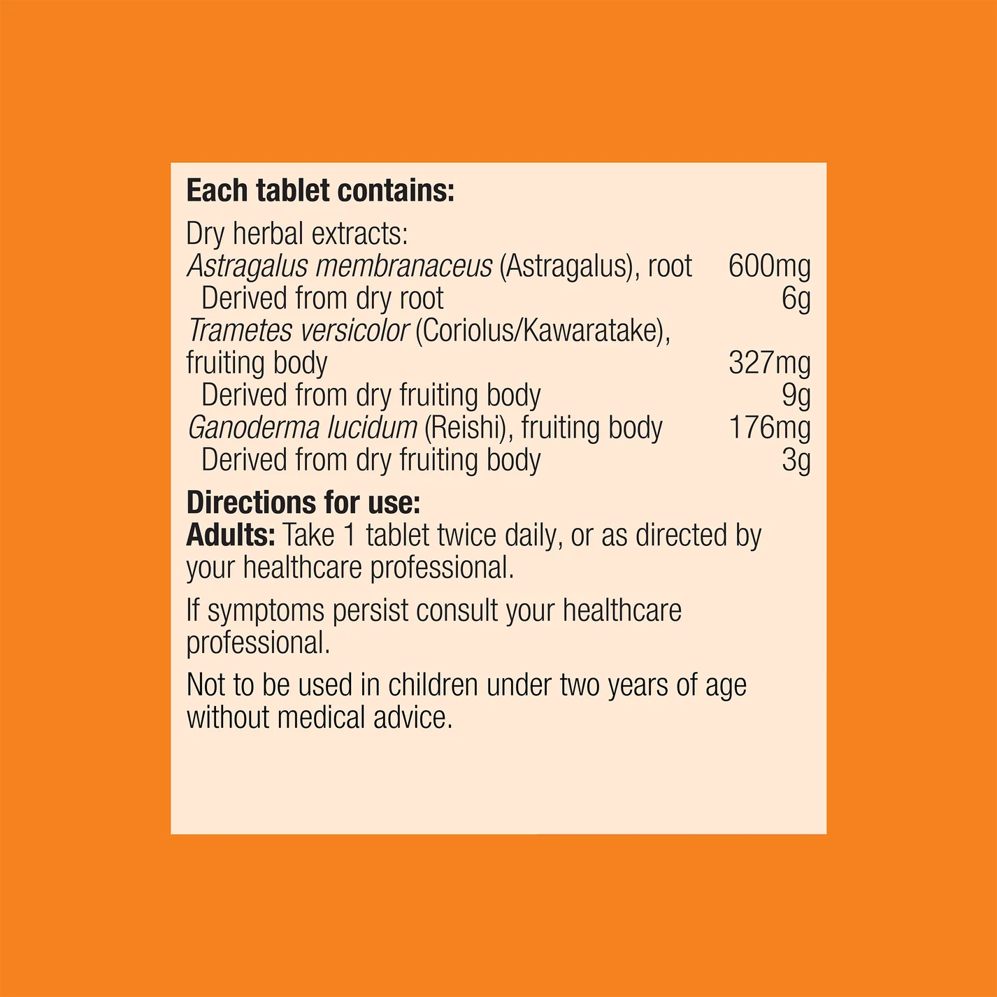Metagenics Super Mushroom with Astragalus 30 Tablets