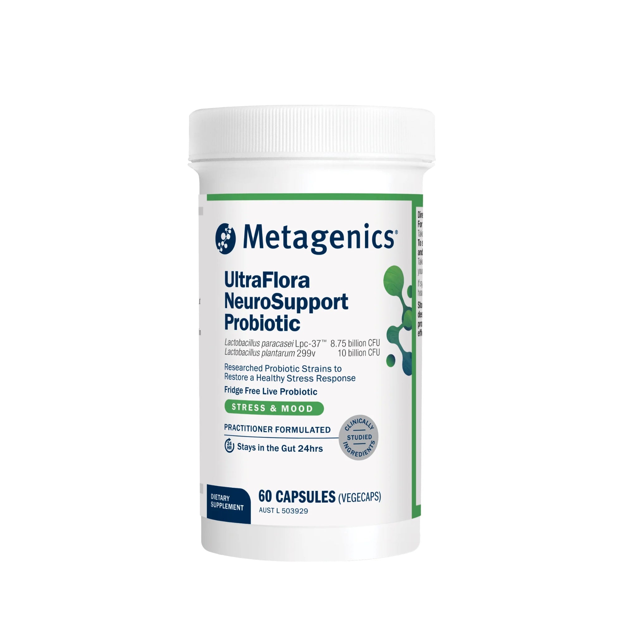 Metagenics UltraFlora NeuroSupport Probiotic - 60 Capsules