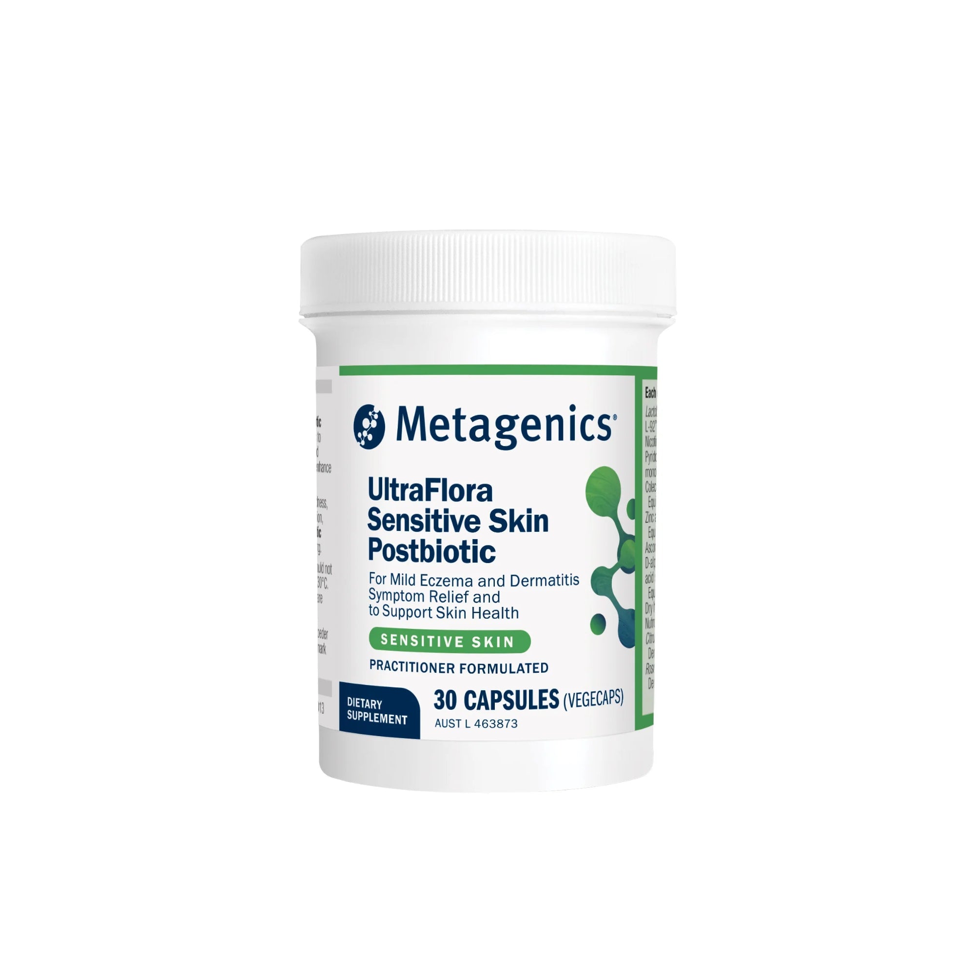 Metagenics UltraFlora Sensitive Skin Postbiotic - 30 Capsules