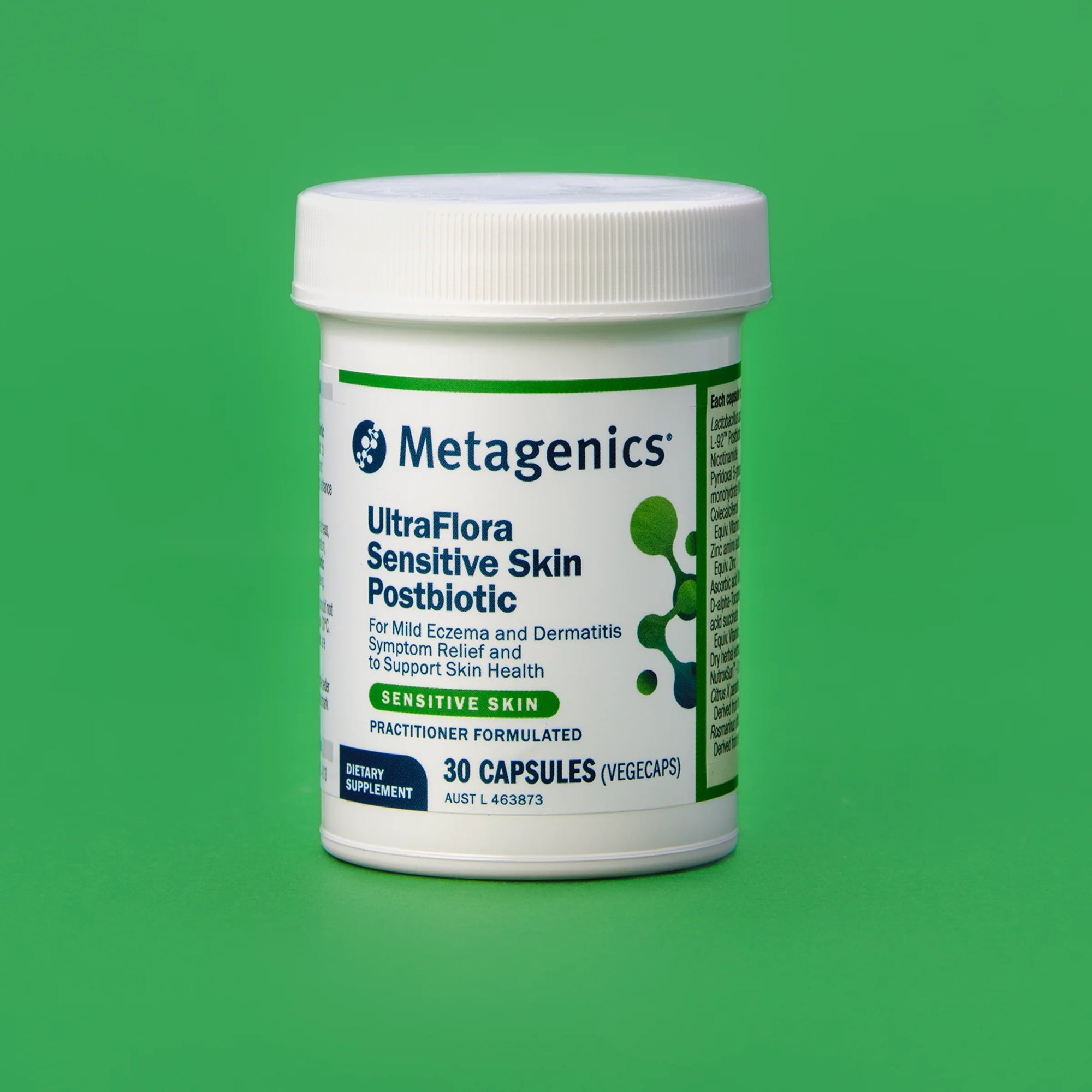 Metagenics UltraFlora Sensitive Skin Postbiotic - 30 Capsules