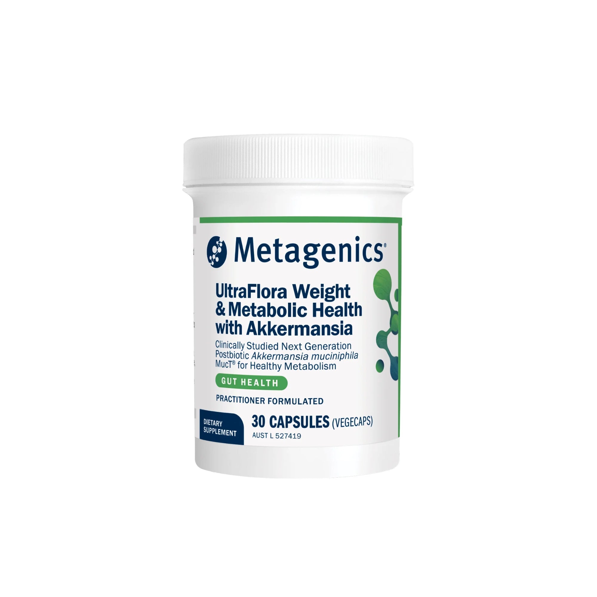 Metagenics UltraFlora Weight & Metabolic Health with Akkermansia - 30 Capsules