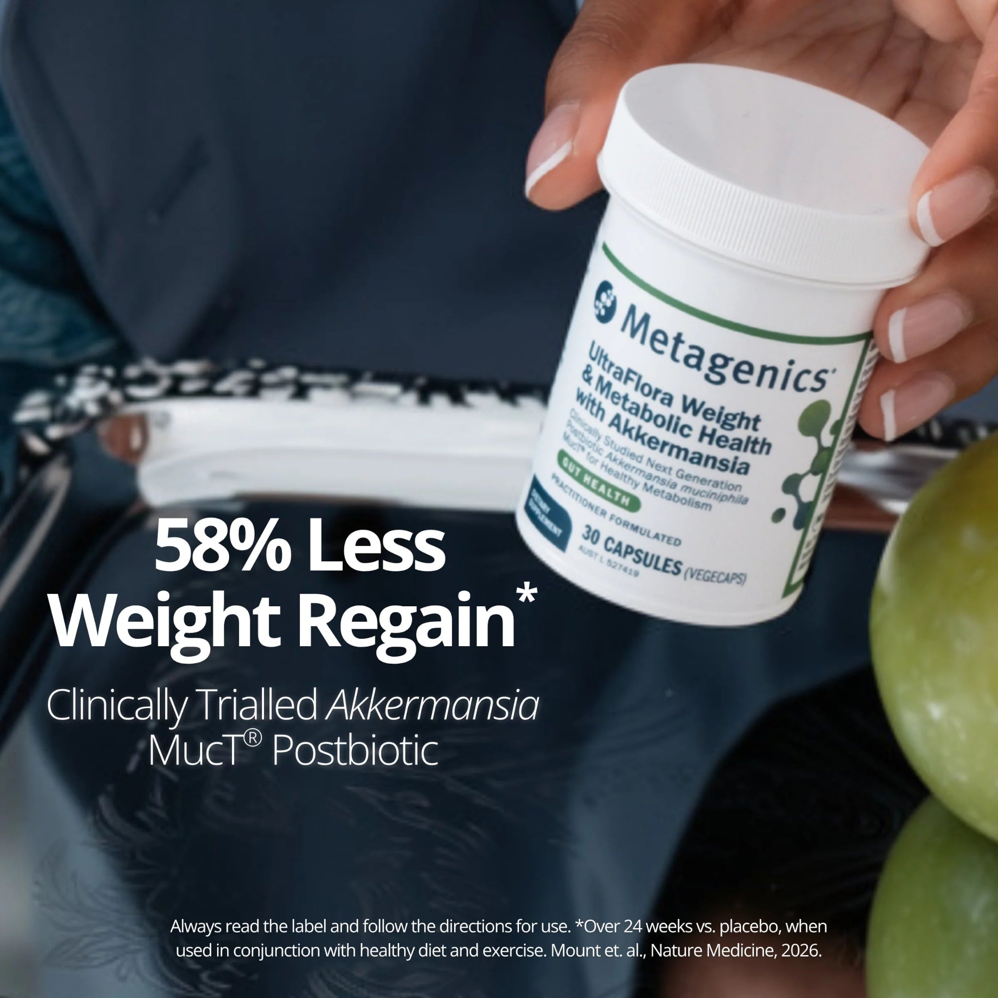 Metagenics UltraFlora Weight & Metabolic Health with Akkermansia - 30 Capsules