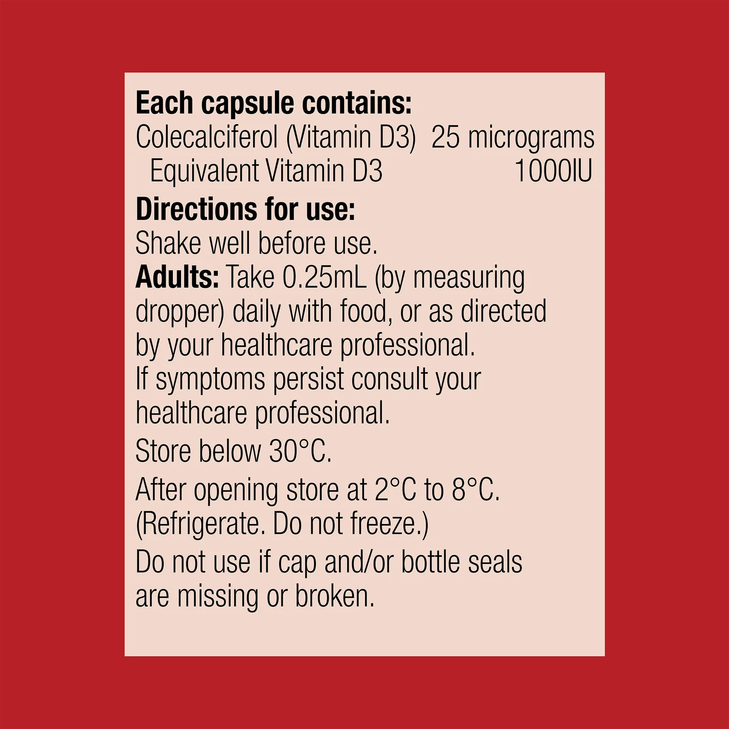 Metagenics Vitamin D3 Liquid - 90mL