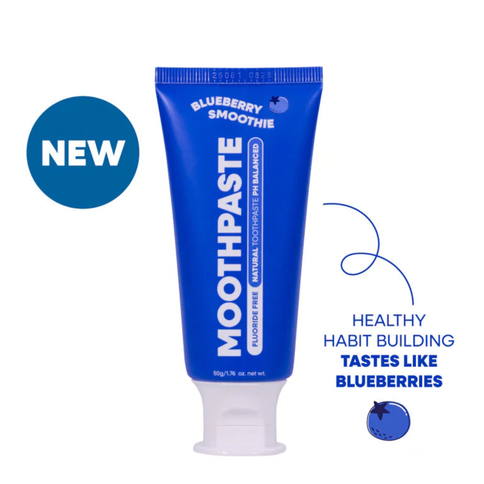 Moogoo Kids Moothpaste Fluoride Free - 50g, Blueberry Smoothie Scented