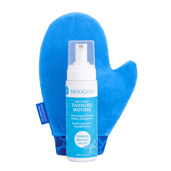 Moogoo Mousse & Mitt Tanning Bundle - With 200mL of Tanning Mousse and Moogoo Tanning Mitt