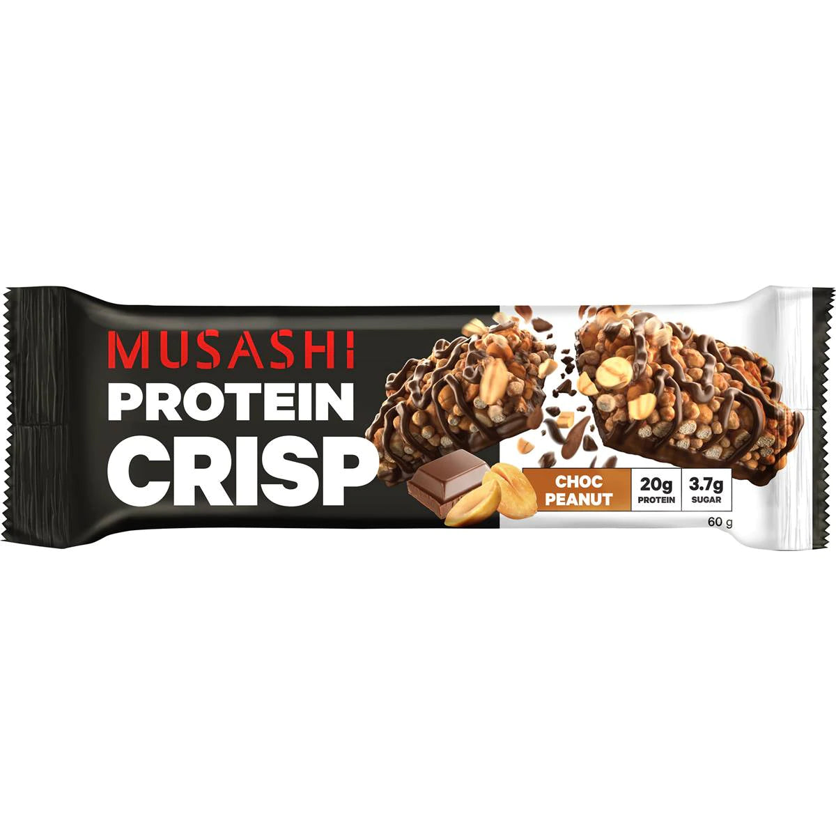 Musashi Protein Crisp Bar Choc Peanut 60g