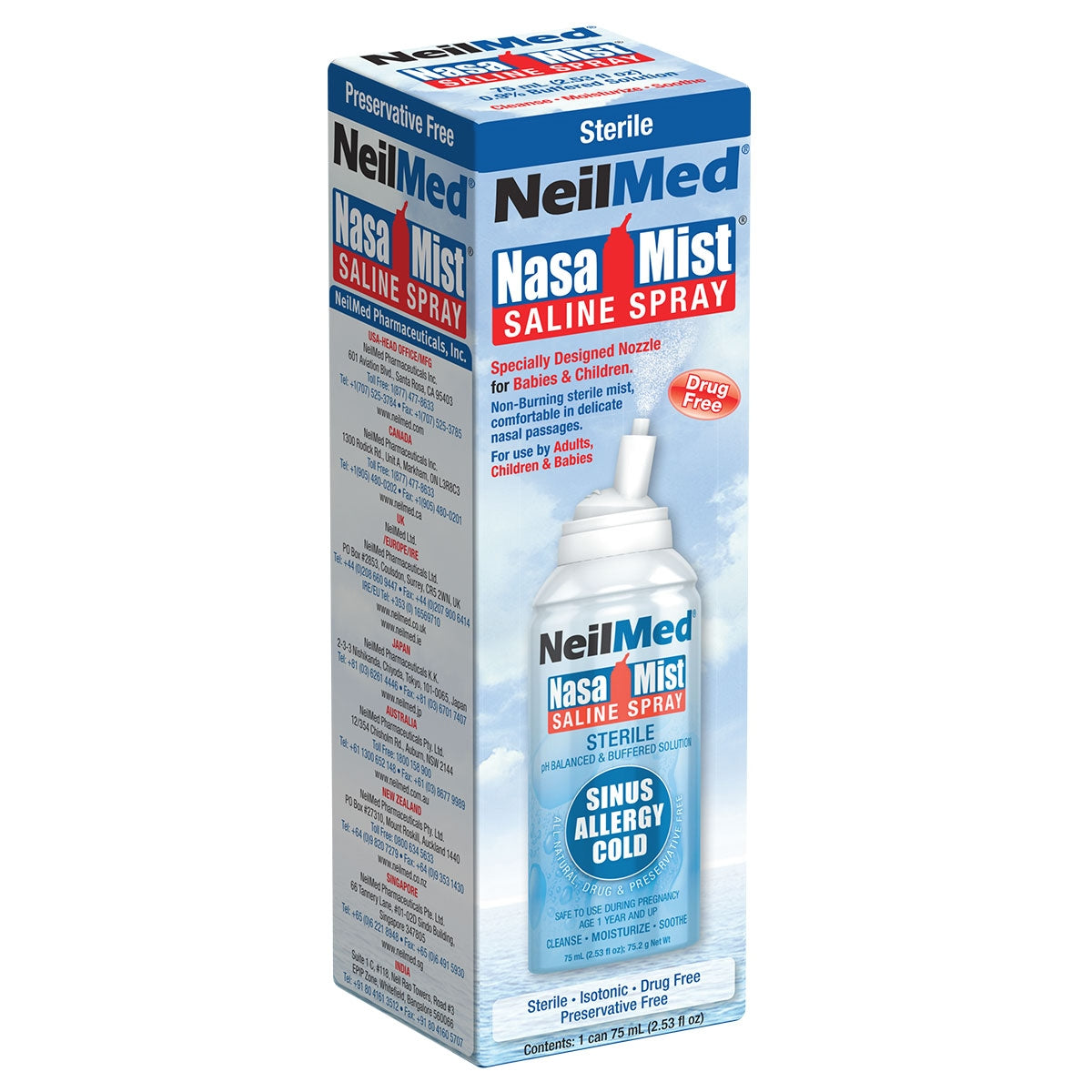 NeilMed Naspira NasaMist Isotonic Saline Nasal Spray - 75mL