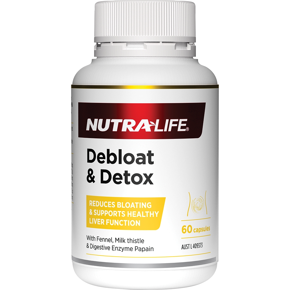 Nutra Life Debloat & Detox 60 Capsules