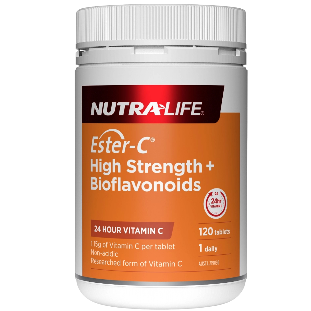 Nutra Life Ester-C High Strength 1500mg + Bioflavonoids 120 Tablets