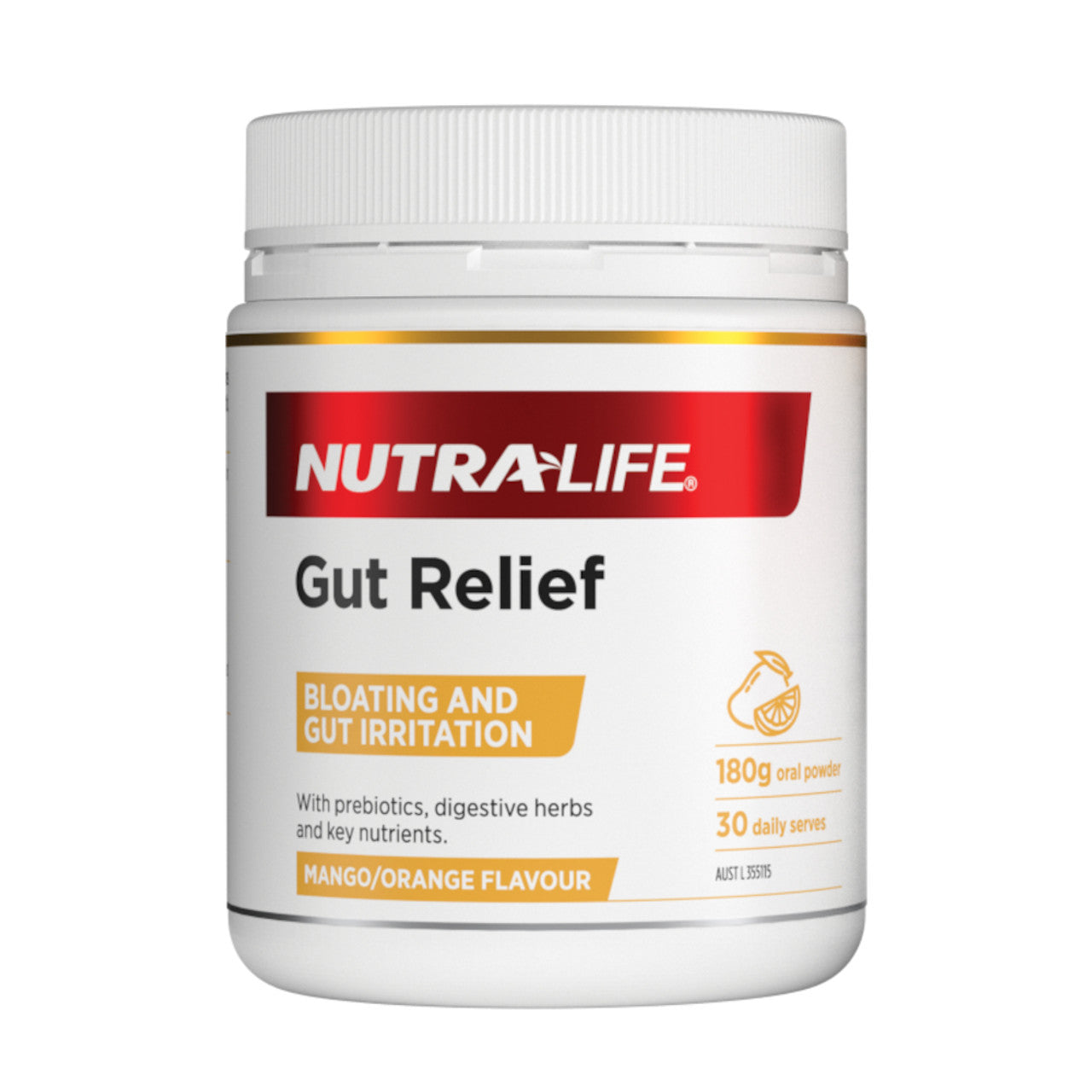 Nutra Life Gut Relief 180g - Mango & Orange Flavoured