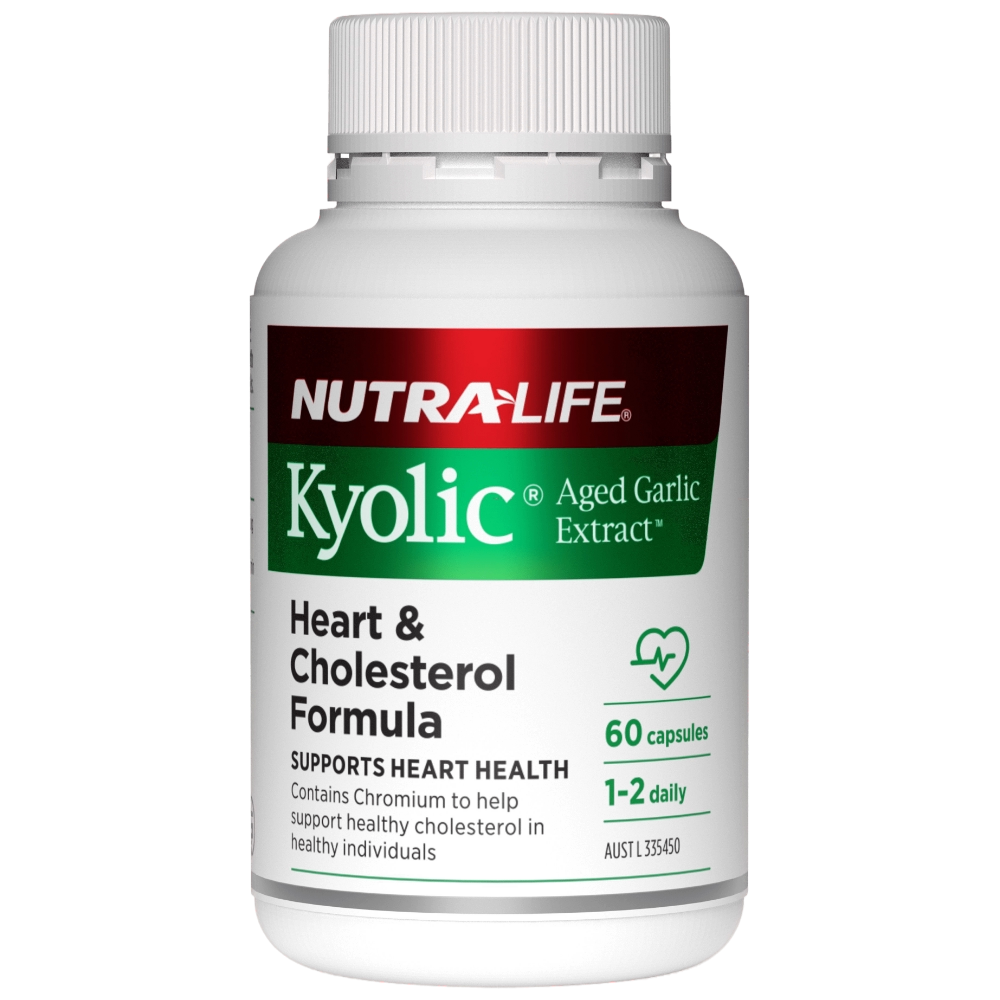 Nutra Life Kyolic Aged Garlic Extract Heart & Cholesterol Formula 60 Capsules