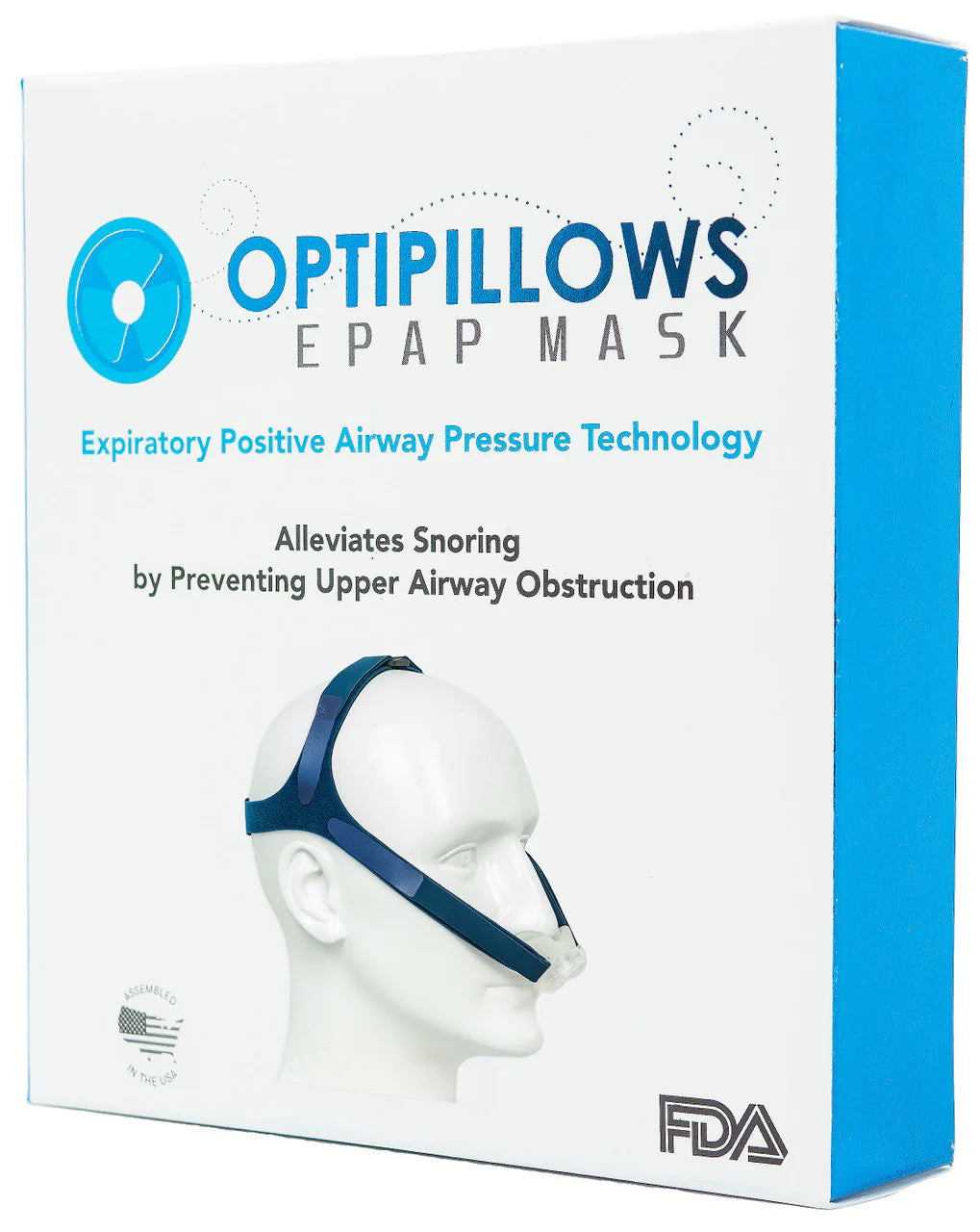 OptiPillows Starter Kit - Including Headgear, Optipillows Proprietary Valve, 3 Sizes Nasal Pillows (S, M, L)