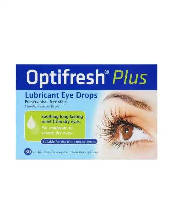 Optifresh Plus Lubricant Eye Drops 0.4mL x 30