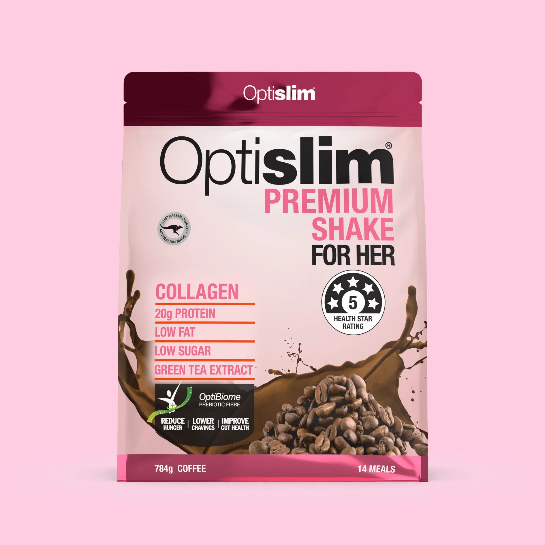 Optislim Coffee Flavoured Shake - For Her 784g