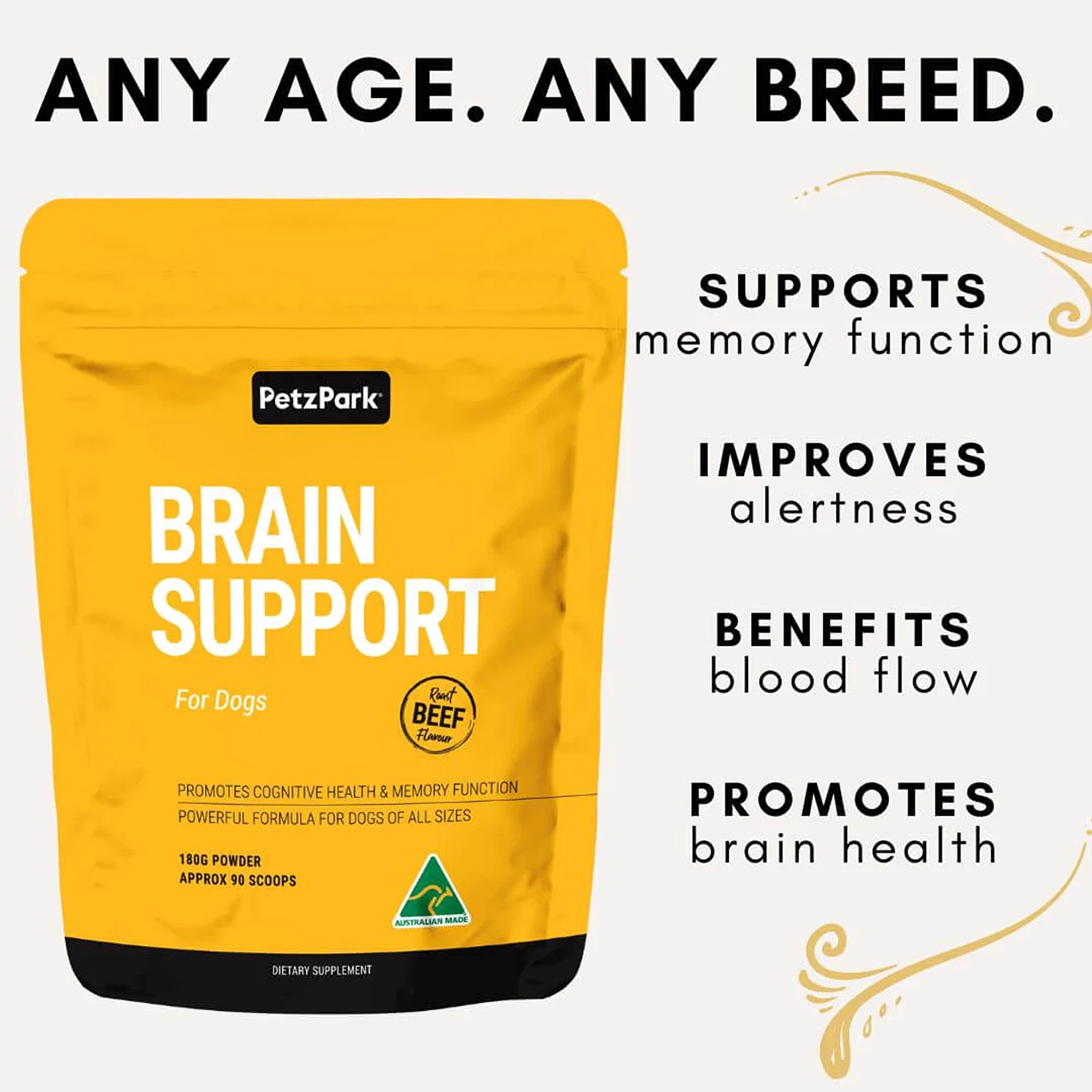 Petz Park Brain Support for Dogs 90 Scoops