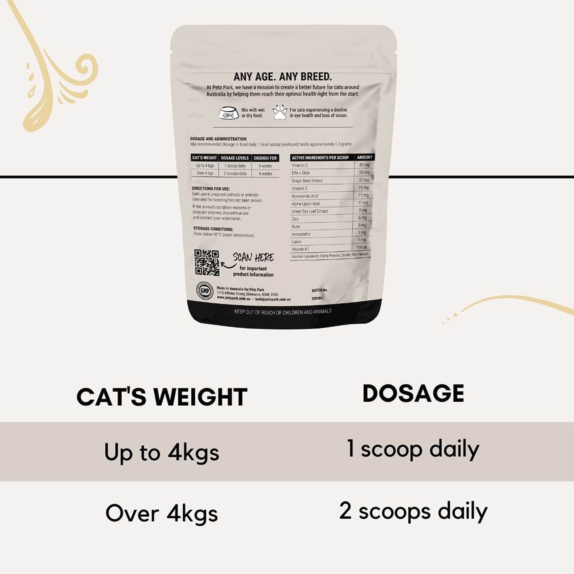 Petz Park Eye Support For Cats 60 Scoops