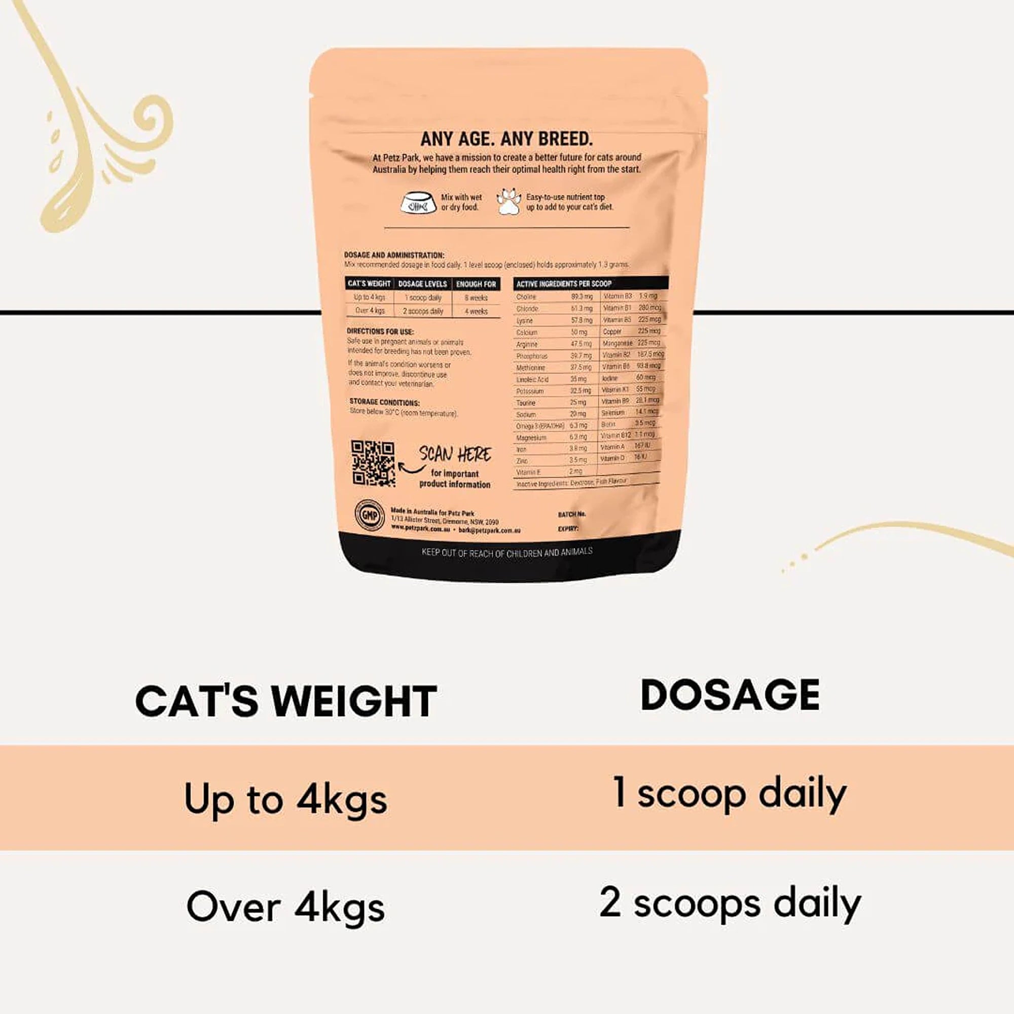 Petz Park Multivatimin for Cats 60 Scoops