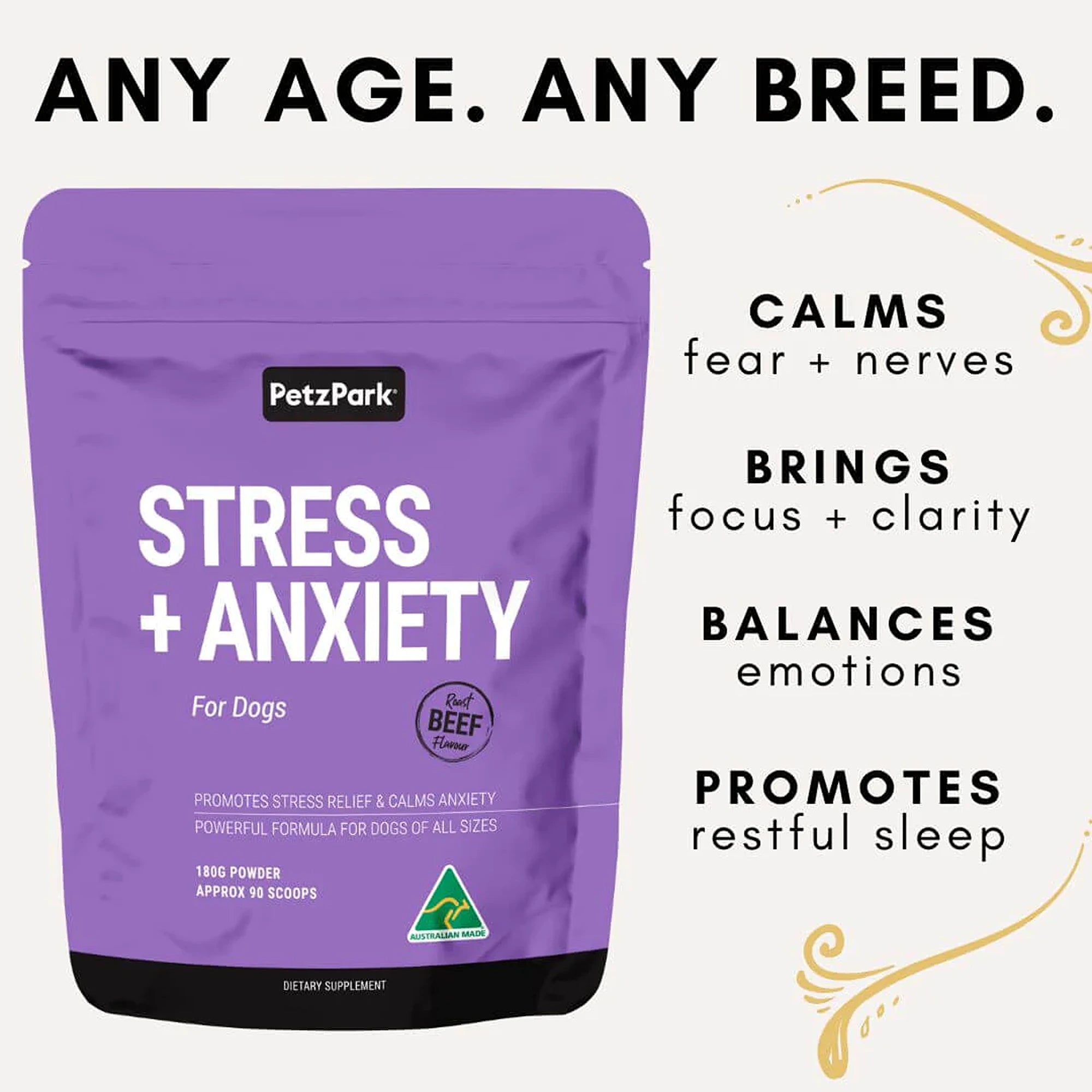 Petz Park Stress + Anxiety for Dogs 90 Scoops