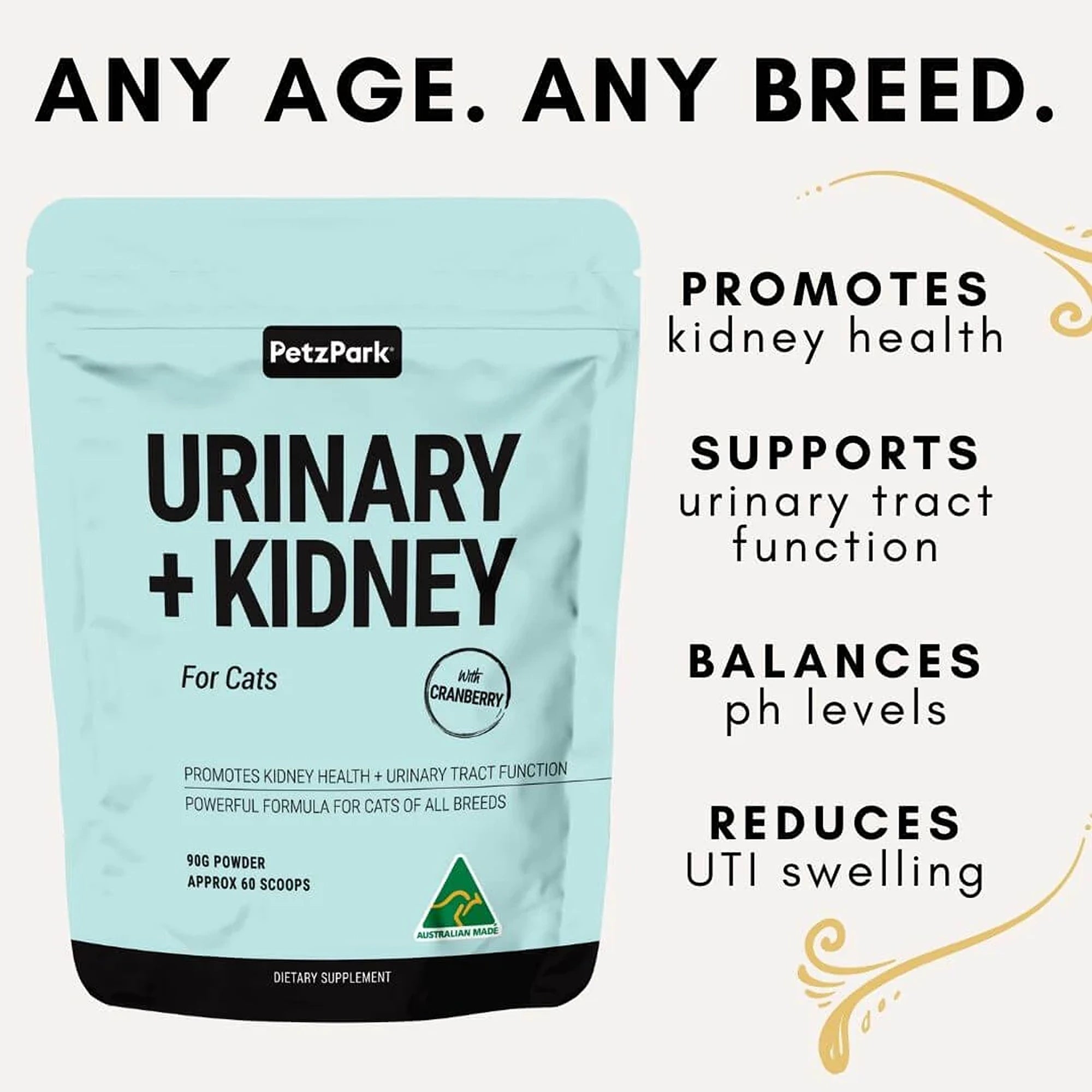 Petz Park Urinary + Kidney for Cats 60 Scoops