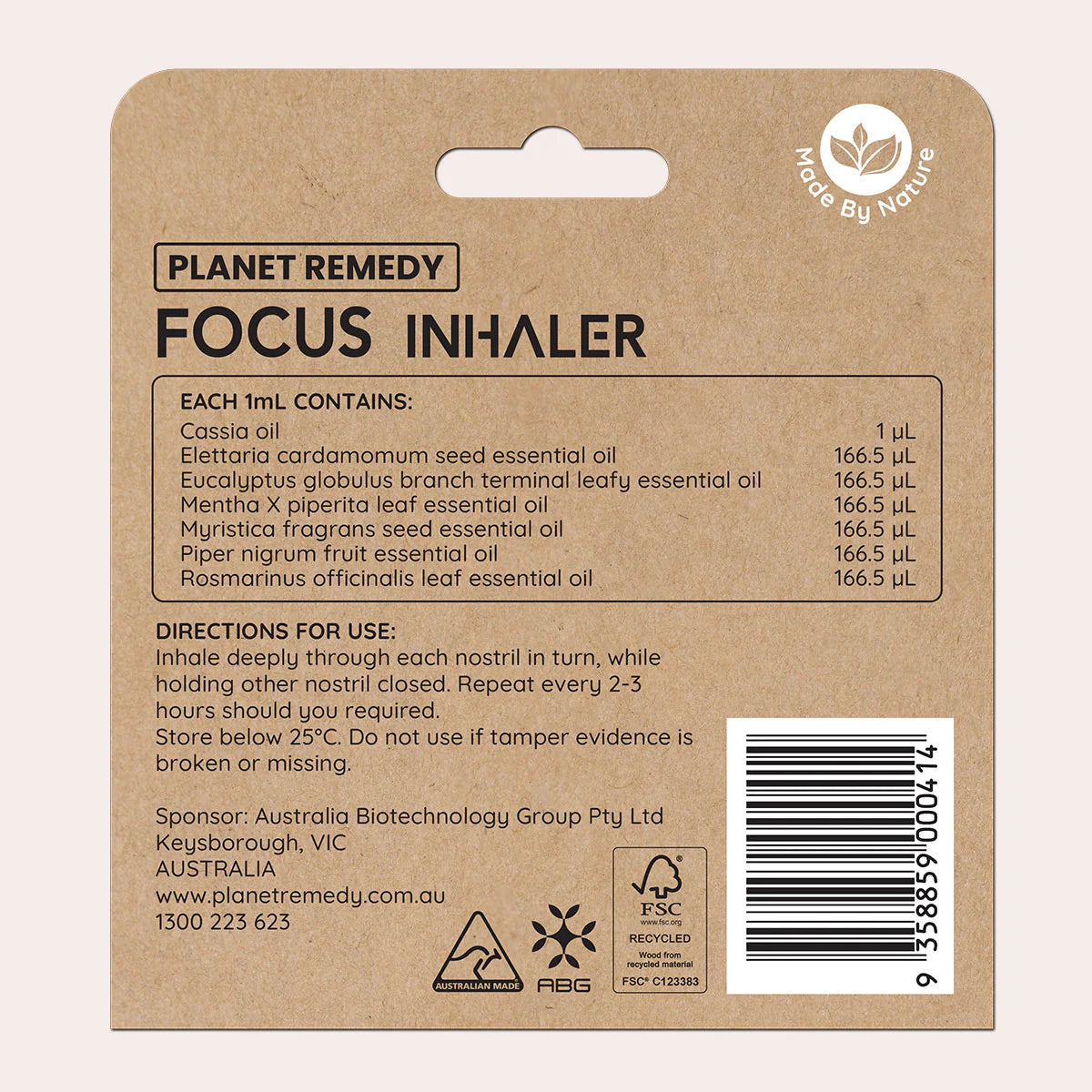 Planet Remedy Focus Inhaler 1mL