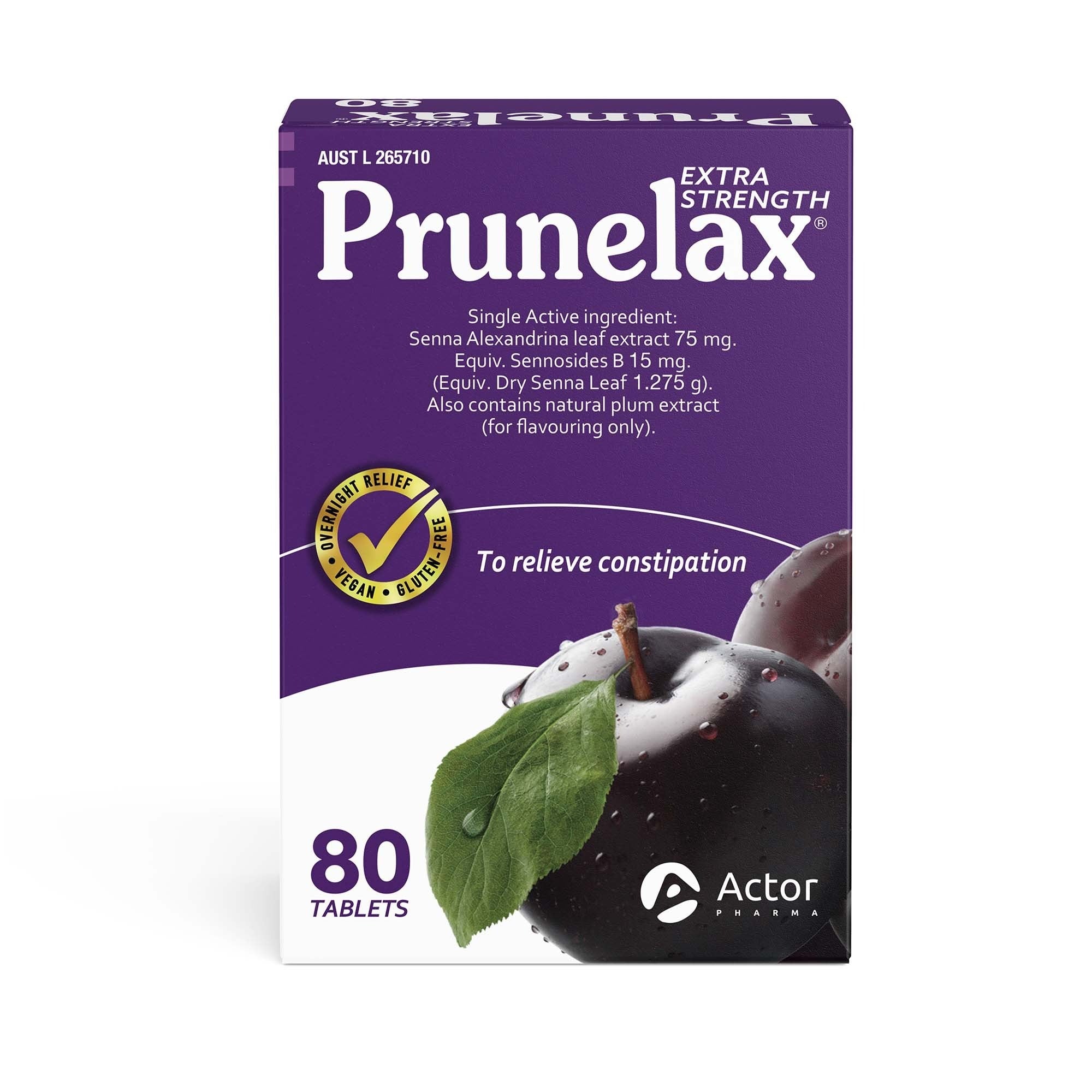Prunelax Extra Strength Senna Laxative 80 Tablets
