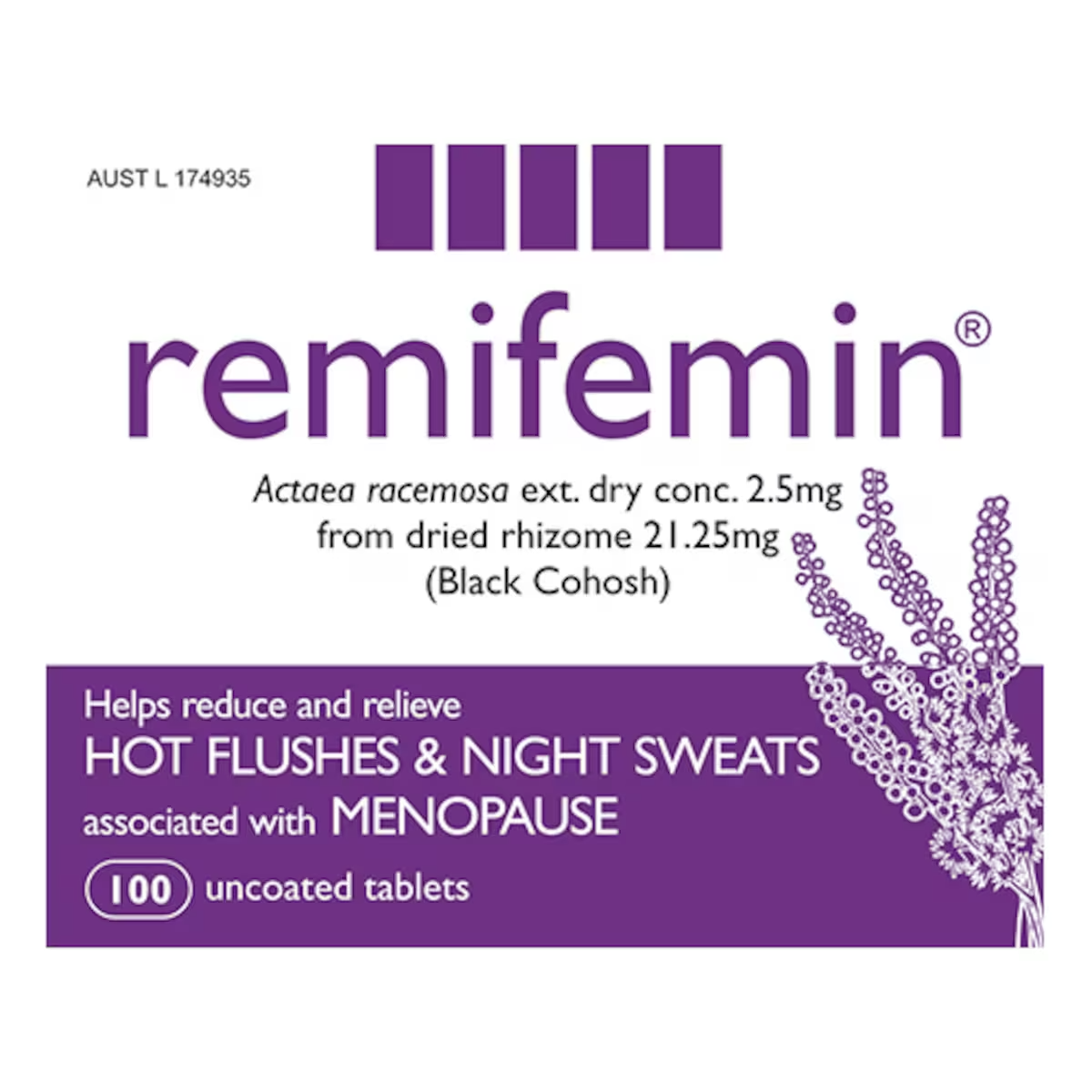 Remifemin Menopause Relief 100 tablets