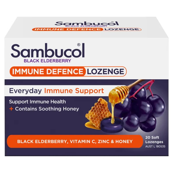 Sambucol Black Elderberry Immune Defence Lozenges 20 Tablets