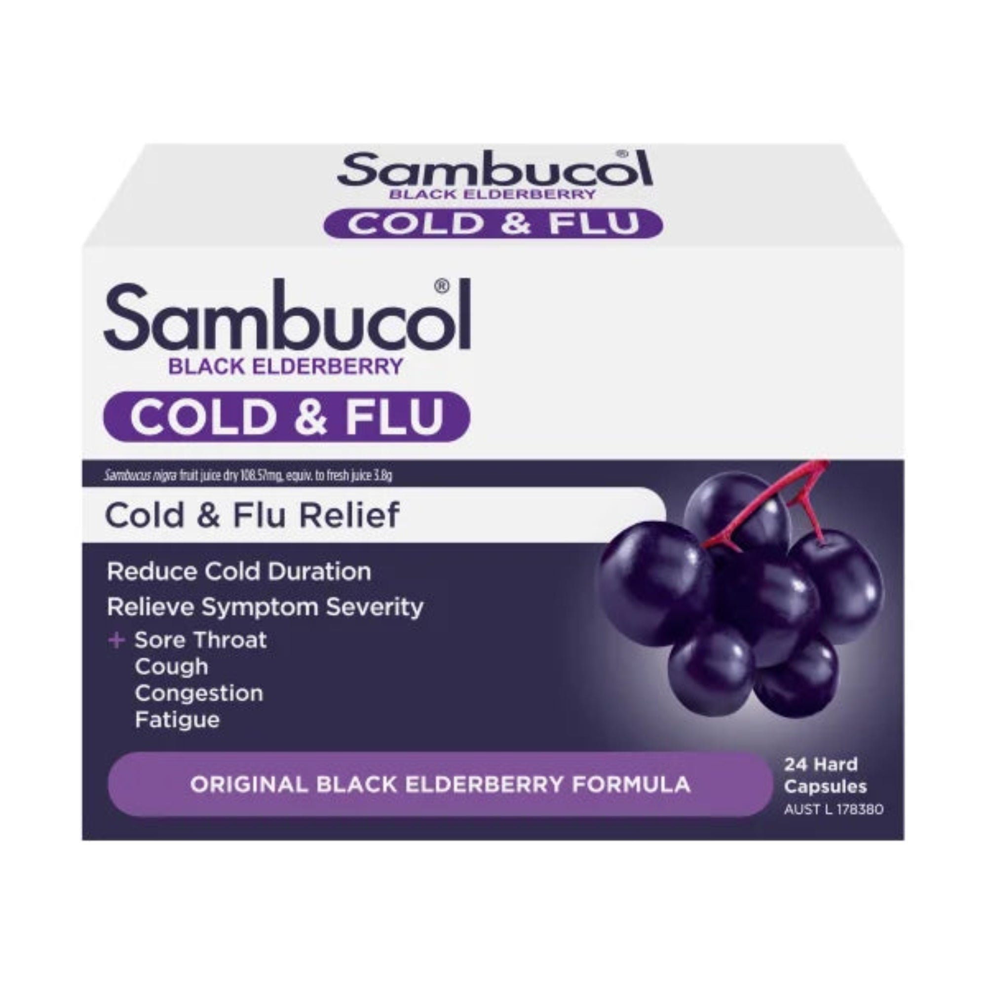 Sambucol Cold & Flu - 24 Capsules