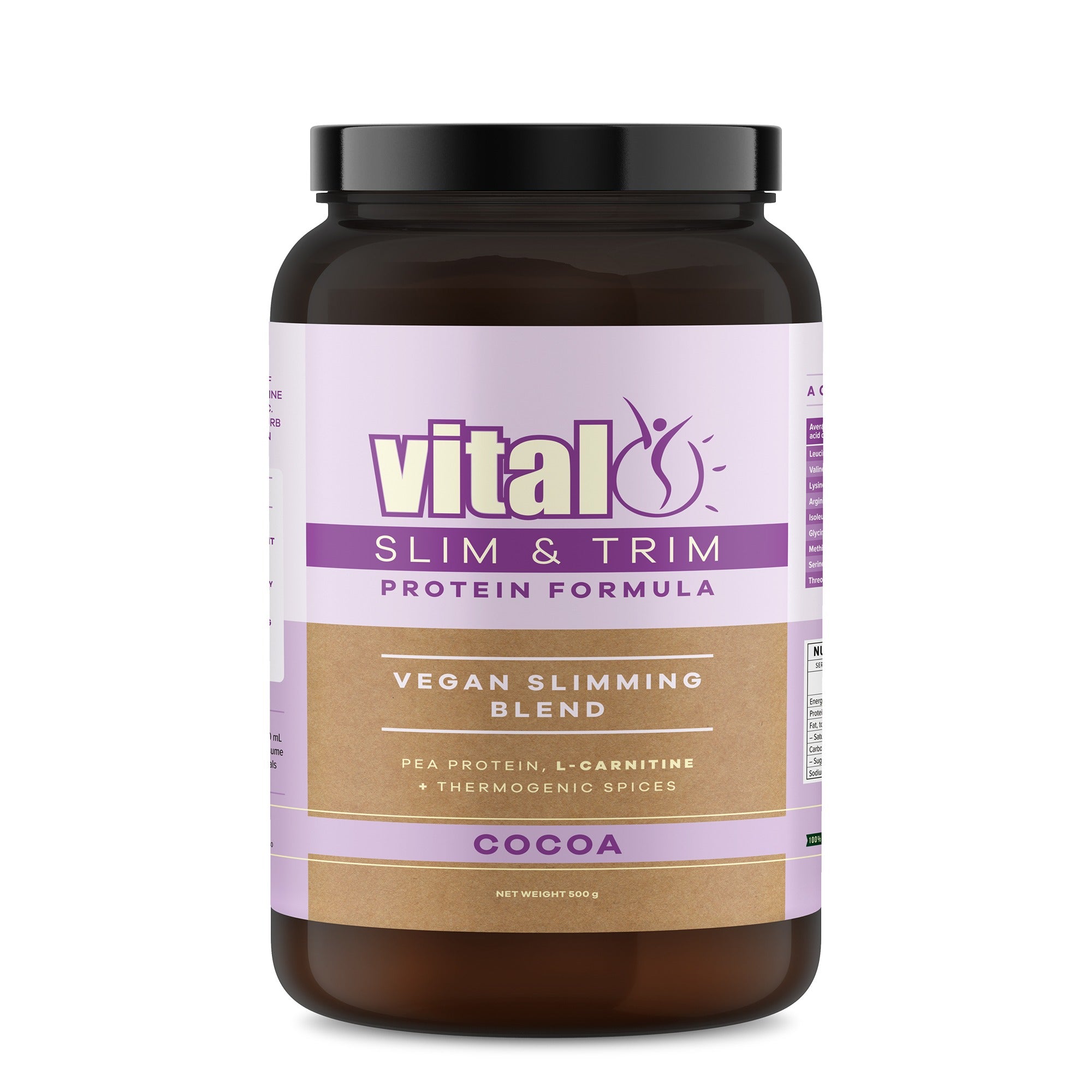 Vital Slim & Trim Protein Formula - Cocoa Flavour, 500g