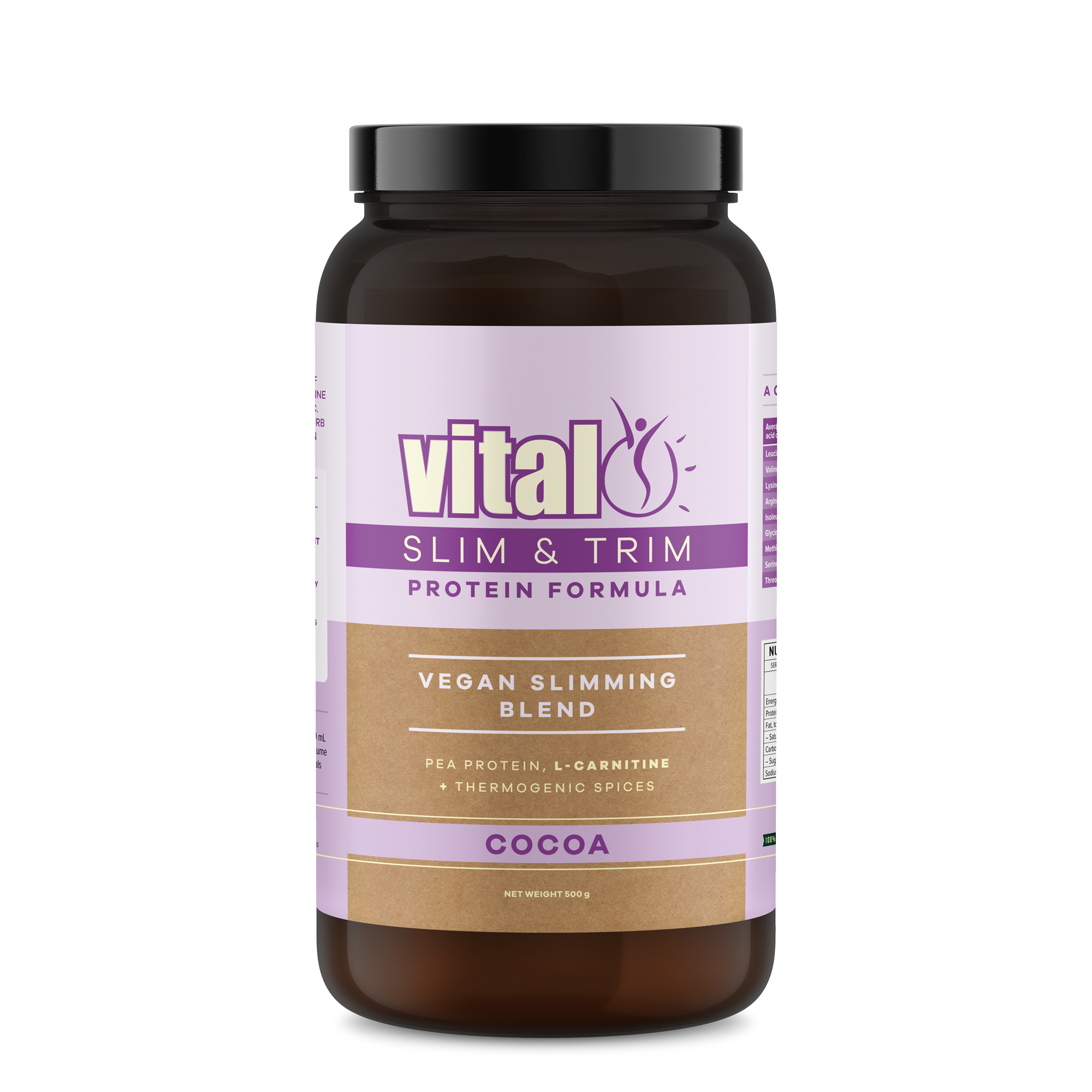 Vital Slim & Trim Protein Formula - Cocoa Flavour, 500g