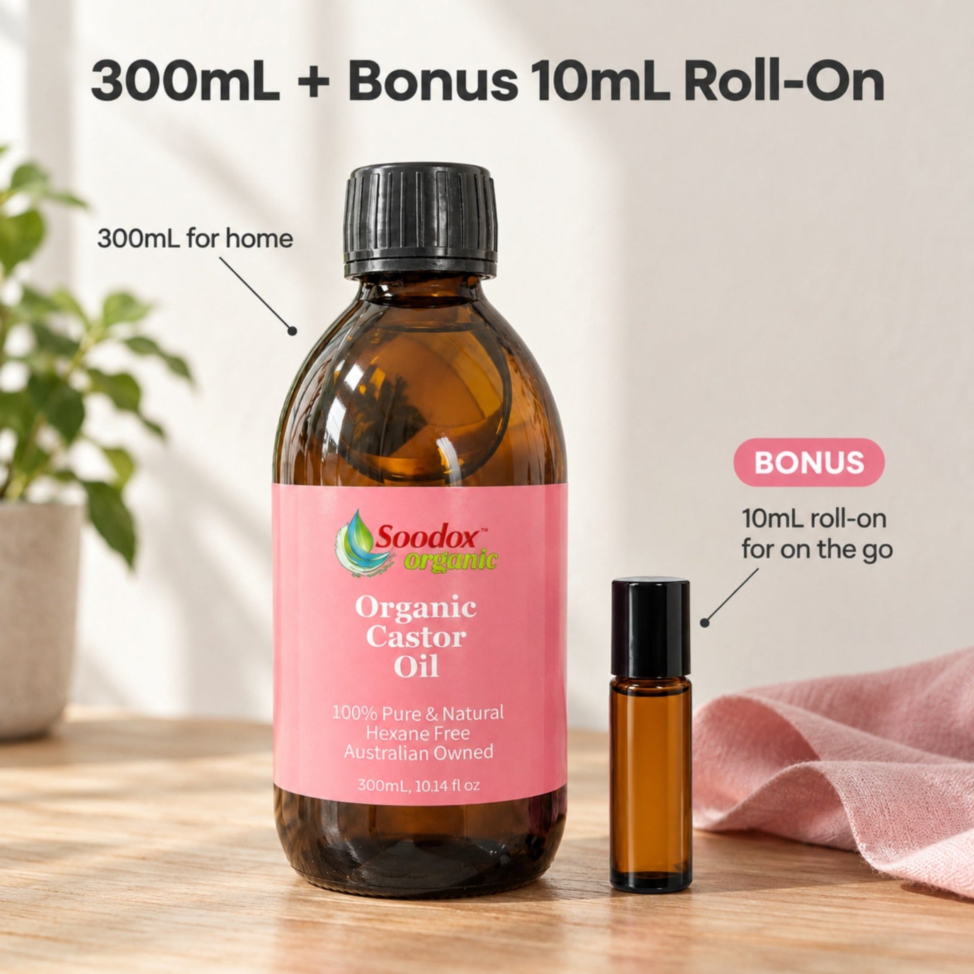 Soodox™ Organic Castor Oil - 300mL