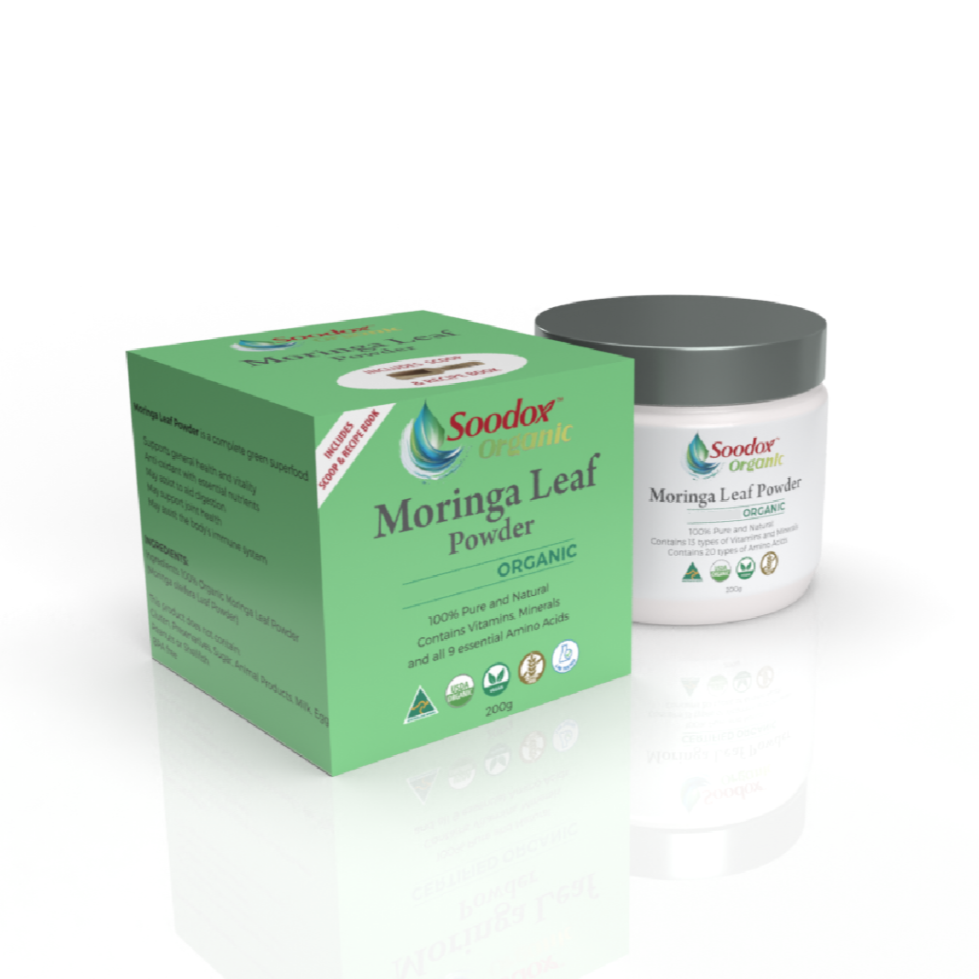 Soodox™ Organic Moringa Leaf Powder - 200g