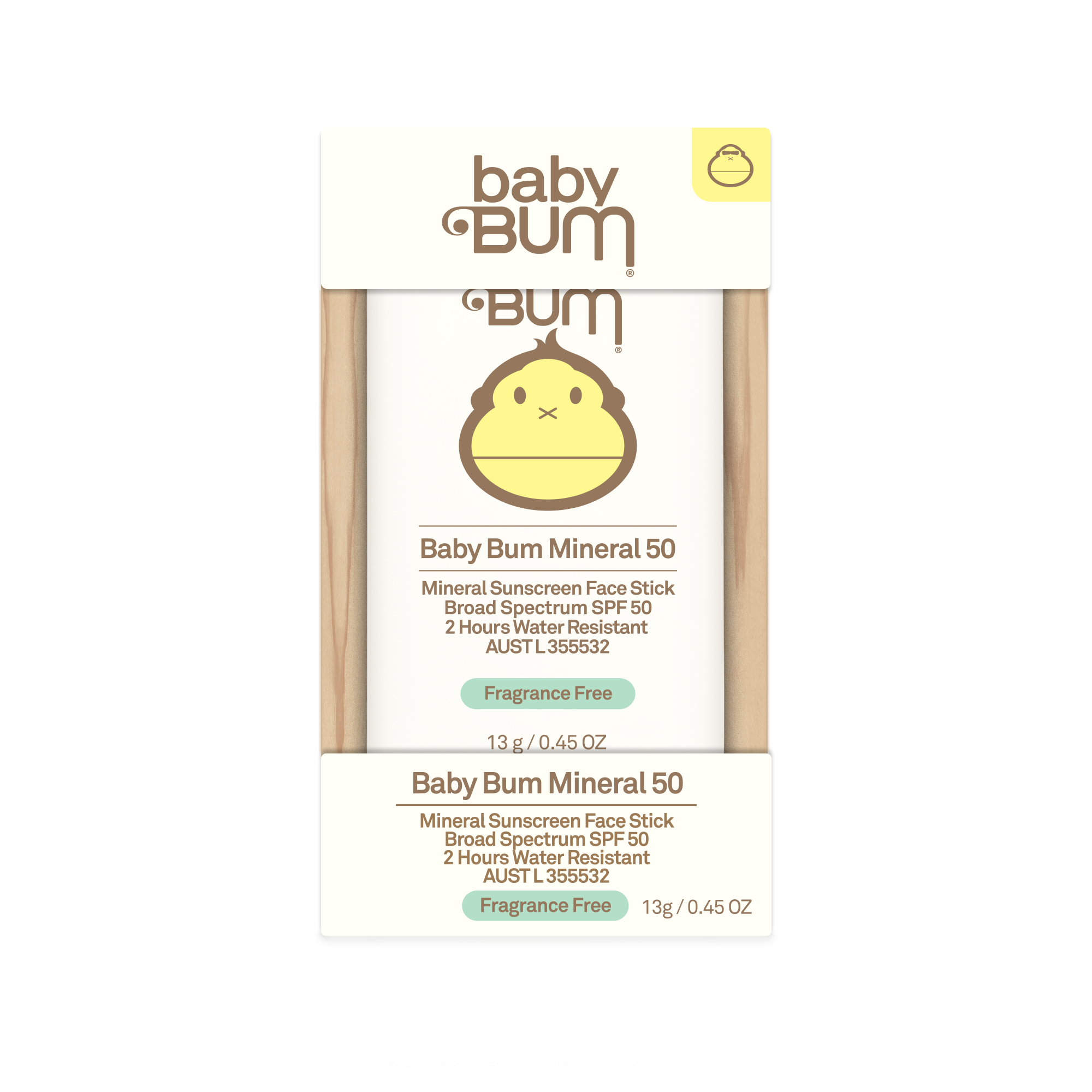 Sun Bum Baby Bum SPF50 Mineral Sunscreen Face Stick 13g