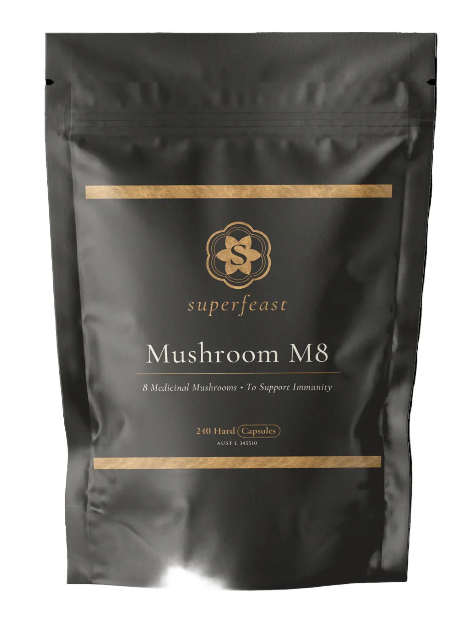Superfeast Mushroom M8 - 240 Hard Capsules bag