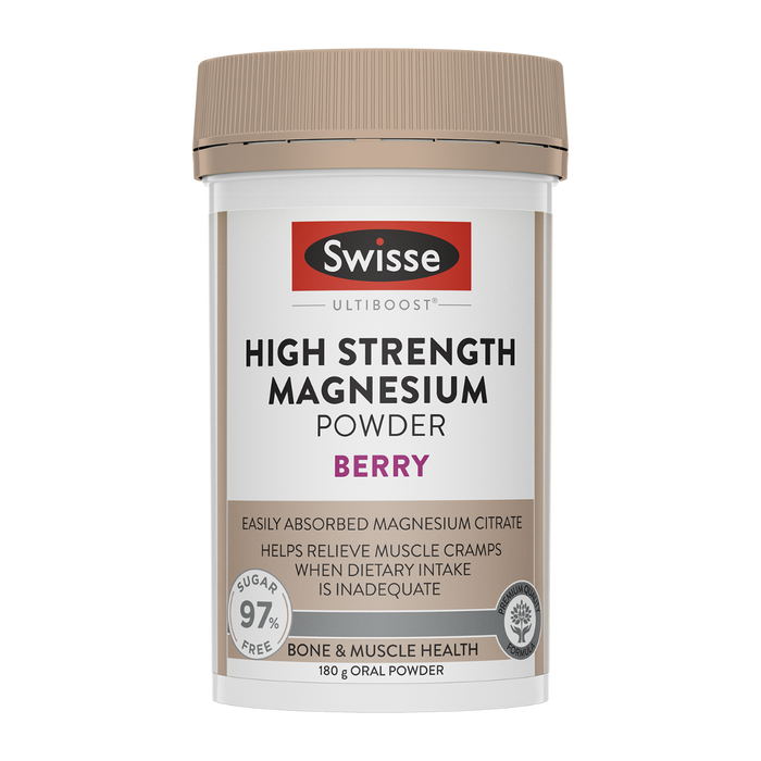 Swisse Ultiboost High Strength Magnesium Powder - Berry Flavoured, 180g
