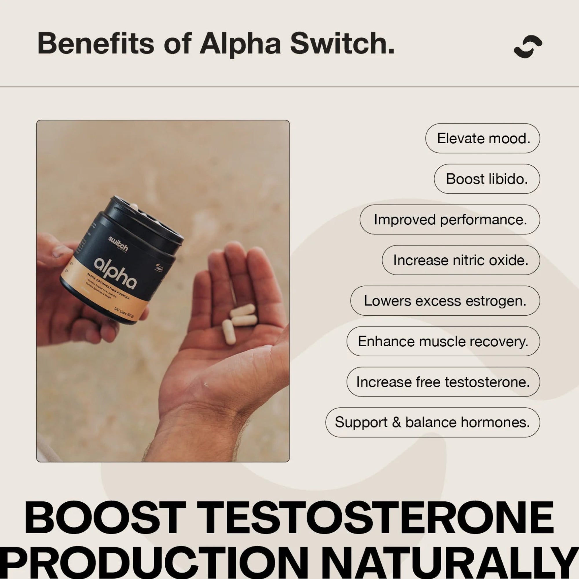 Switch Nutrition Alpha Switch - 120 Capsules (Clearance Stock)