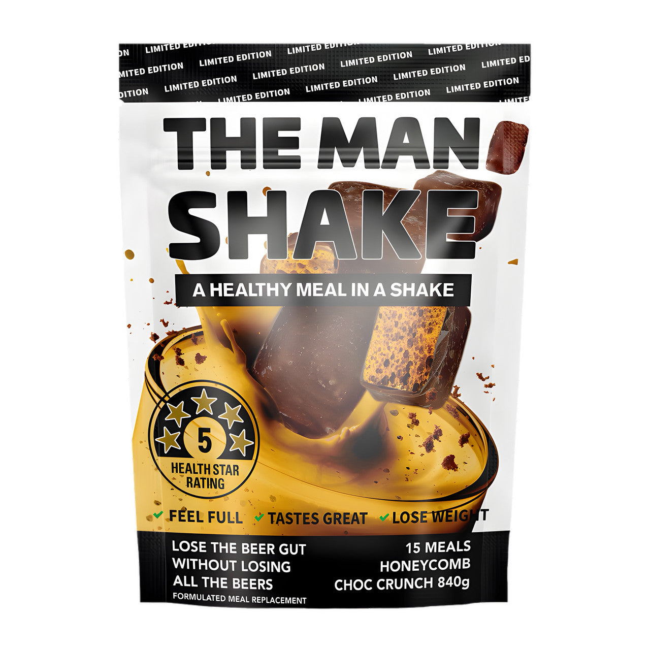 The Man Shake - Chocolate Honeycomb 840g