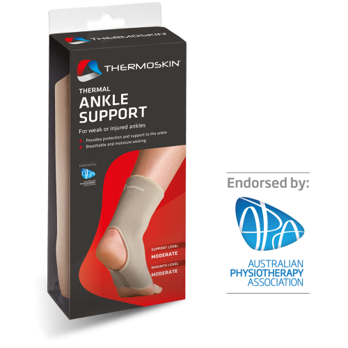 Thermoskin Thermal Ankle Support - Small to Medium, Beige