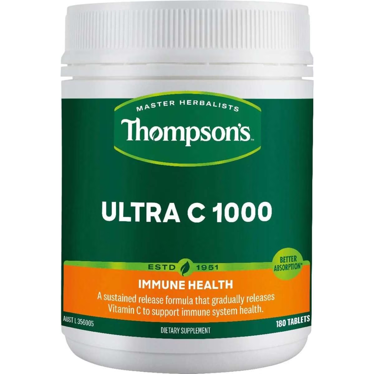Thompsons Ultra C 1000mg 180 Tablets