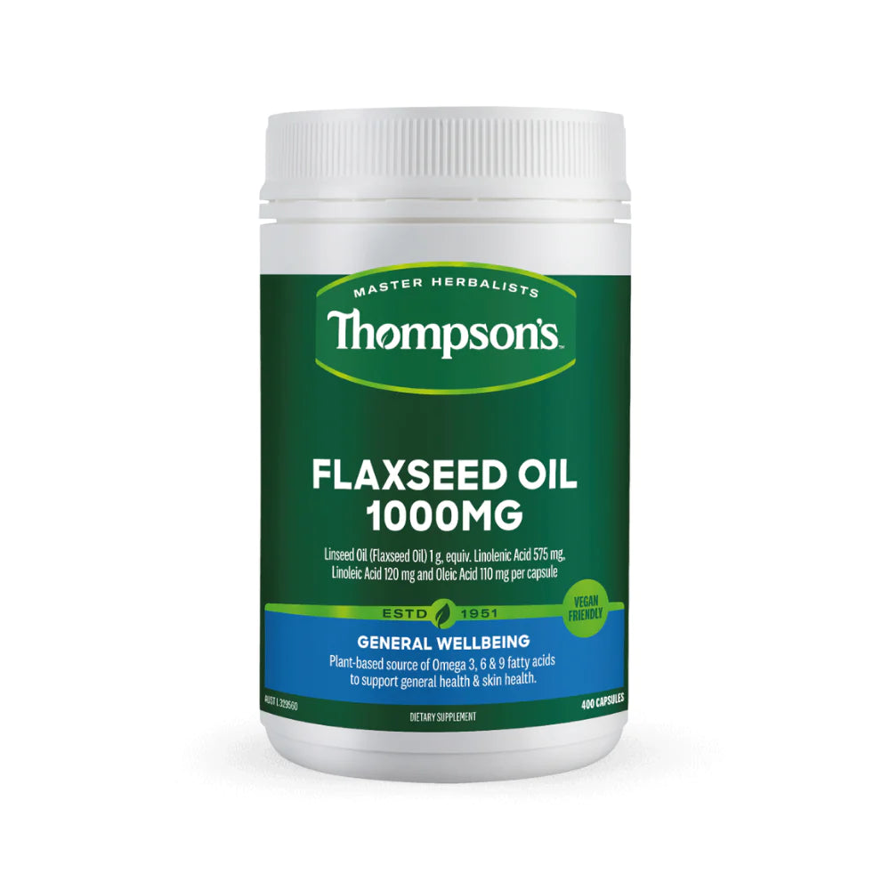 Thompsons Flaxseed Oil 1000mg 400 Vegi-Caps